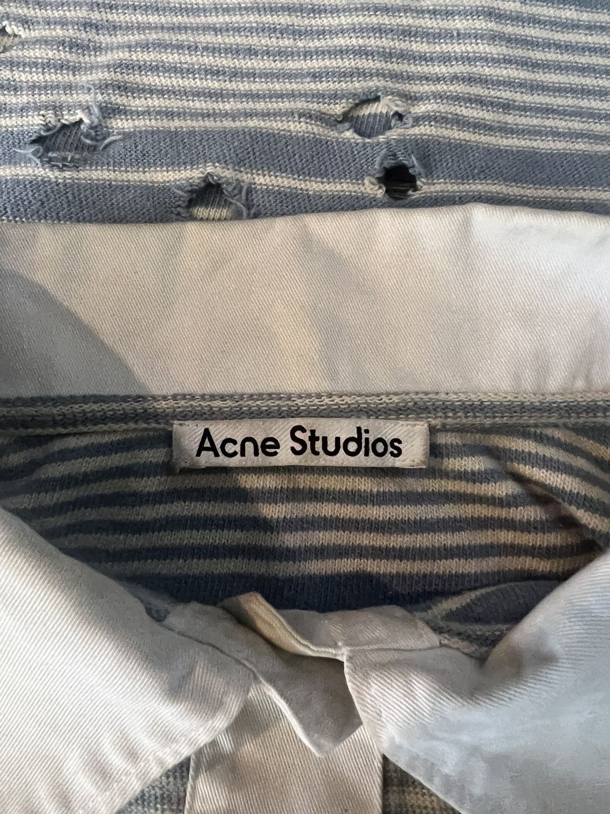 Acne Studios Acne Studios Distressed Polo Size US L / EU 52-54 / 3 - 3 Thumbnail