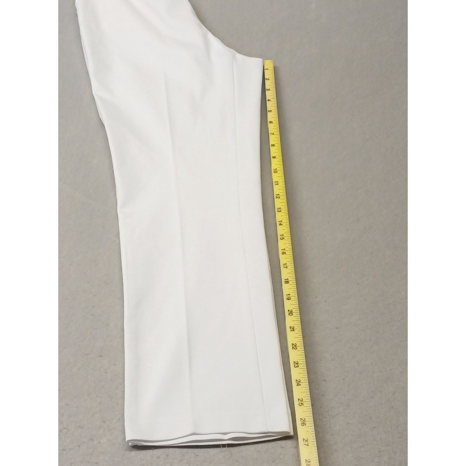 Other Allison Daley (10) White Soft Stretch Wide Leg Trousers Size 32" / US 10 / IT 46 - 4 Thumbnail