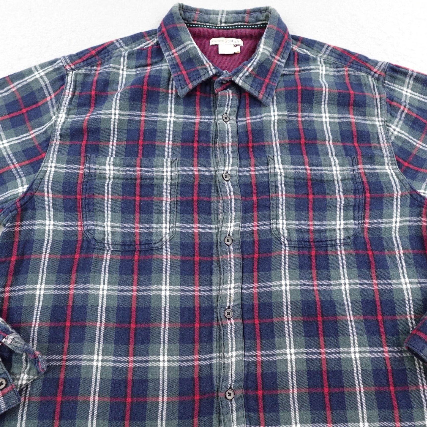 Carbon2Cobalt Carbon 2 Cobalt Shirt Mens Large Blue Plaid Flannel Button Up Casual Size US L / EU 52-54 / 3 - 3 Thumbnail