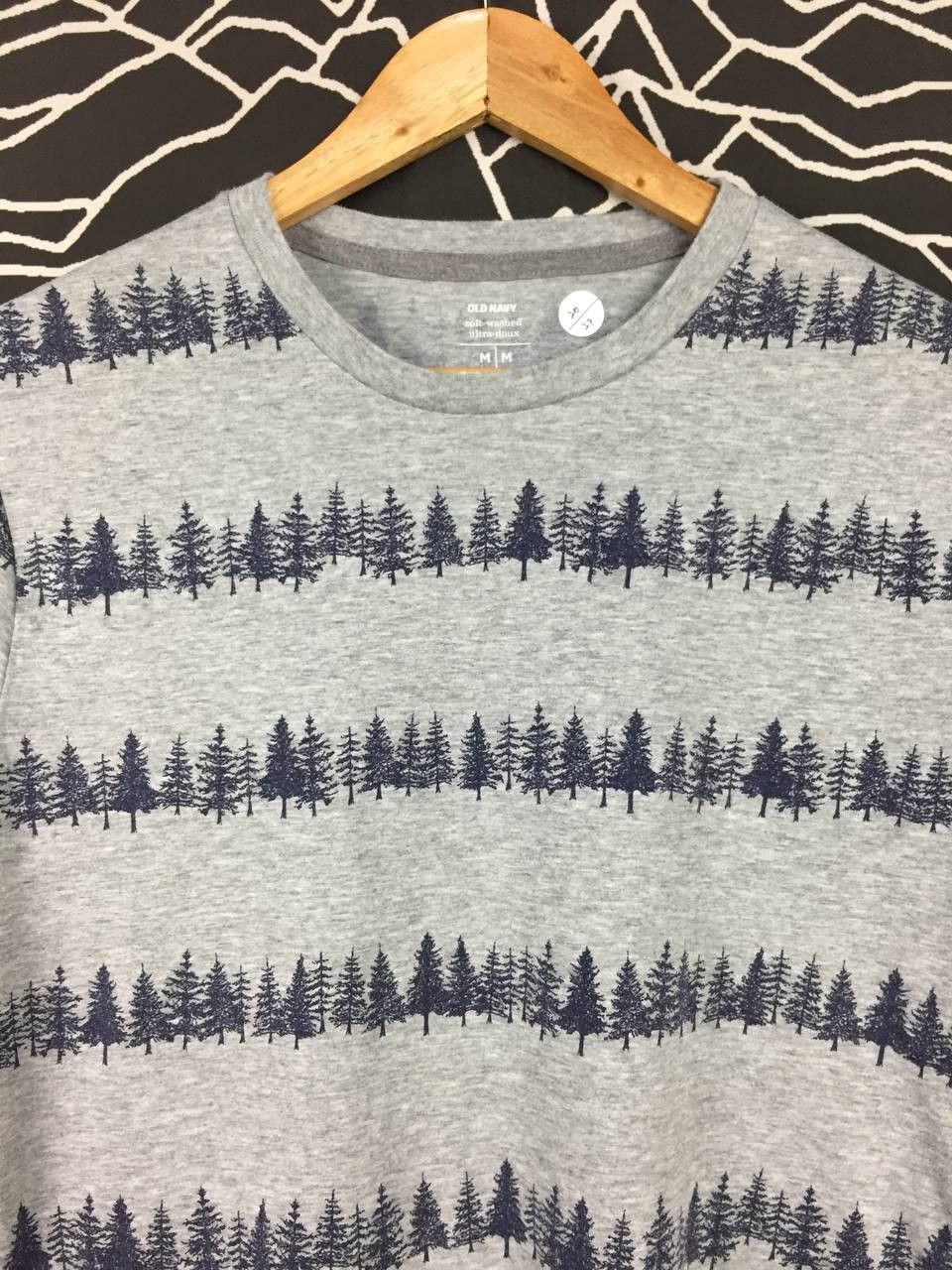 Old Navy × Vintage Old Navy Fir Tree All Over Print Soft Wash Tee Size US M / EU 48-50 / 2 - 3 Thumbnail