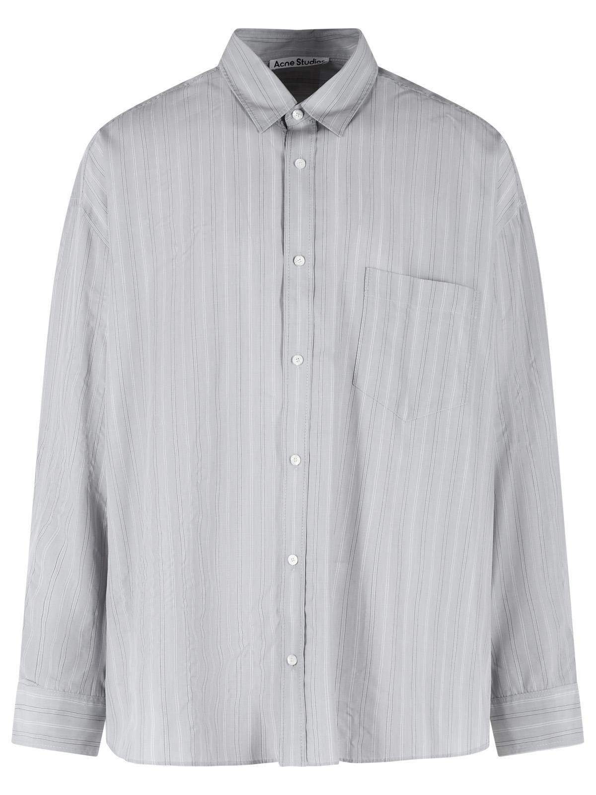 Acne Studios ACNE STUDIOS Grey Lyocell Shirt Size US M / EU 48-50 / 2 - 1 Thumbnail