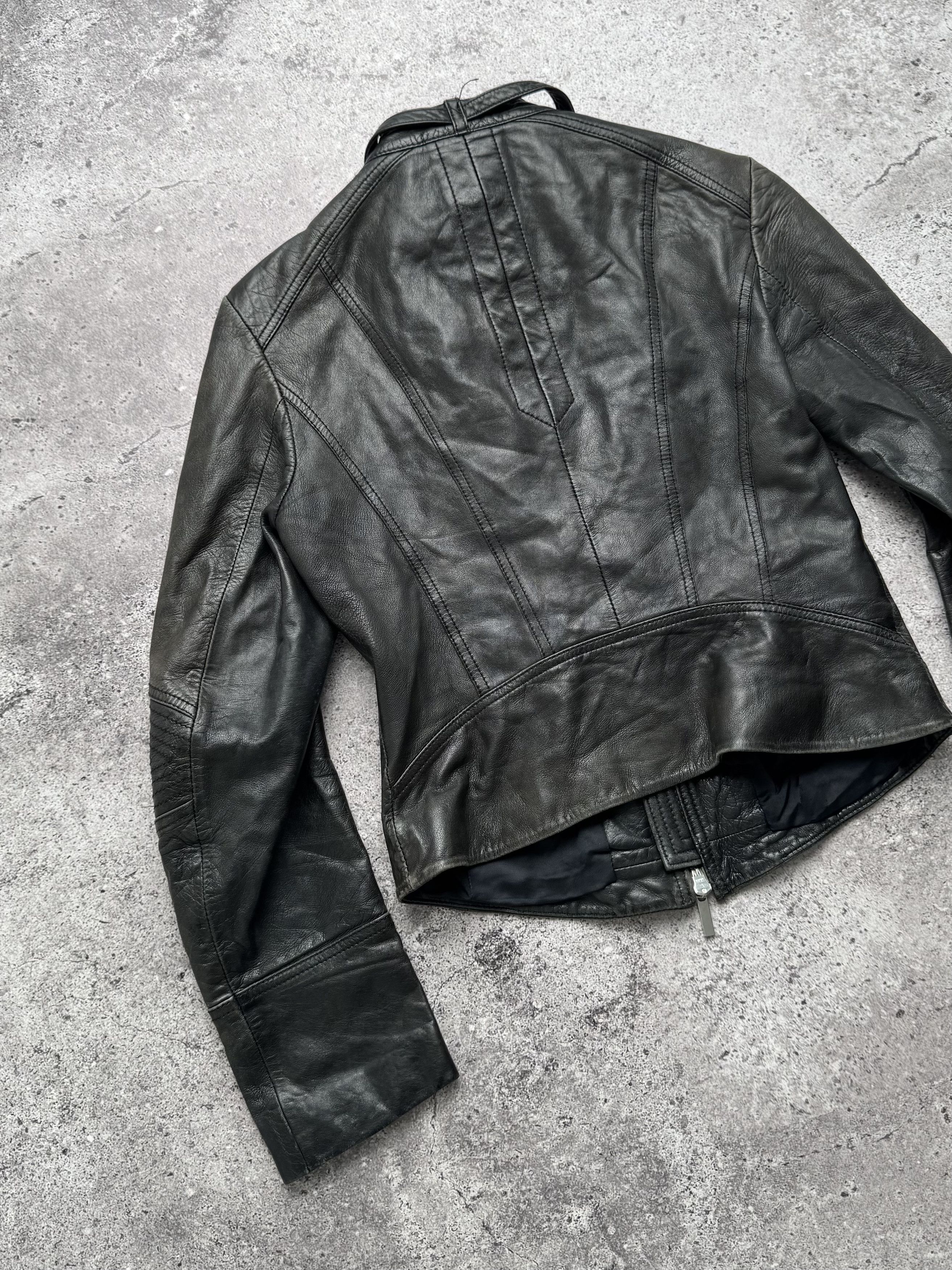 Vintage Vintage Faded Leather Cropped Jacket C5(V405)(E8) Size XS / US 0-2 / IT 36-38 - 12 Thumbnail