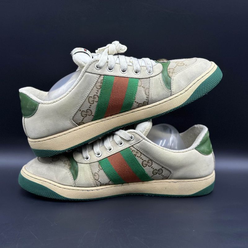 Gucci Gucci Screener Green Leather Sneakers for Men - Size US 8 / EU 41 - 8 Thumbnail