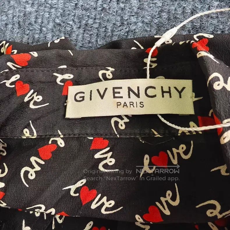 Givenchy Givenchy Black Love Full Print Dress Size M / US 6-8 / IT 42-44 - 3 Thumbnail