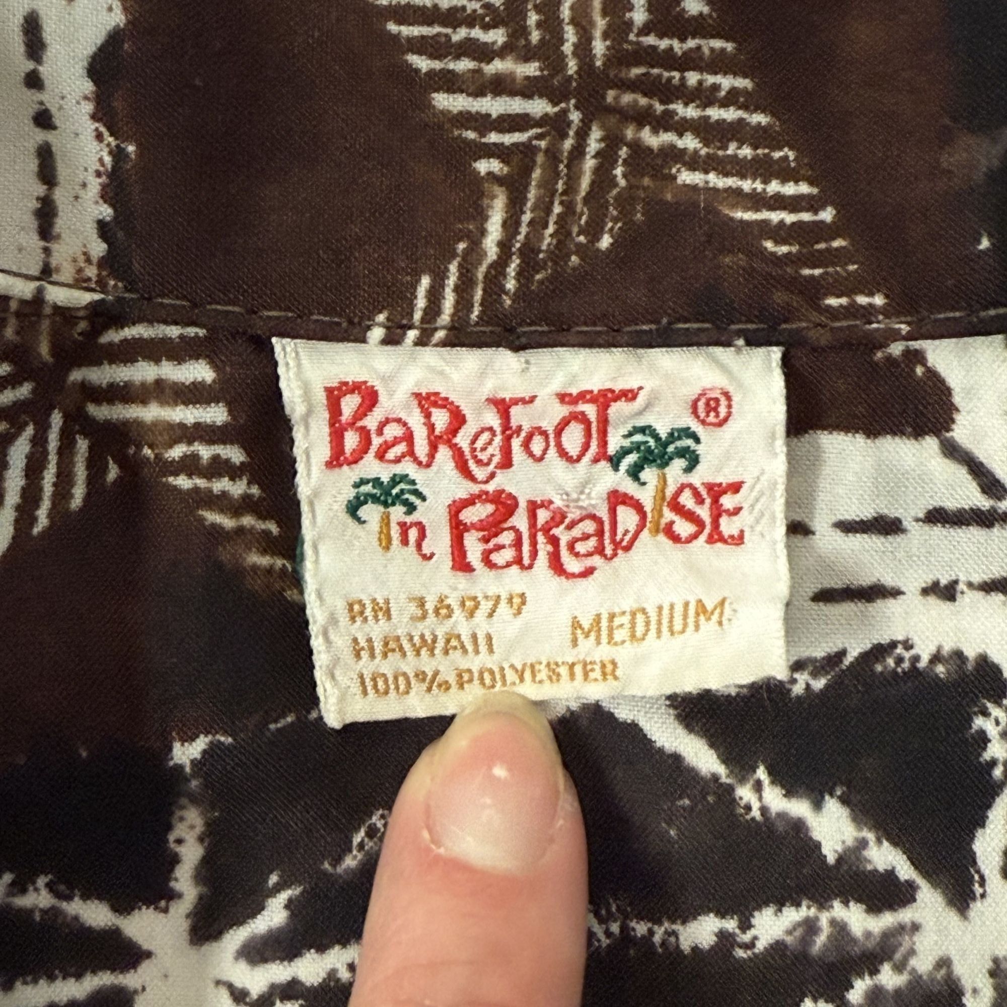 Other Vtg Barefoot Paradise Butterfly Collar Geometric Shirt Size US M / EU 48-50 / 2 - 6 Thumbnail