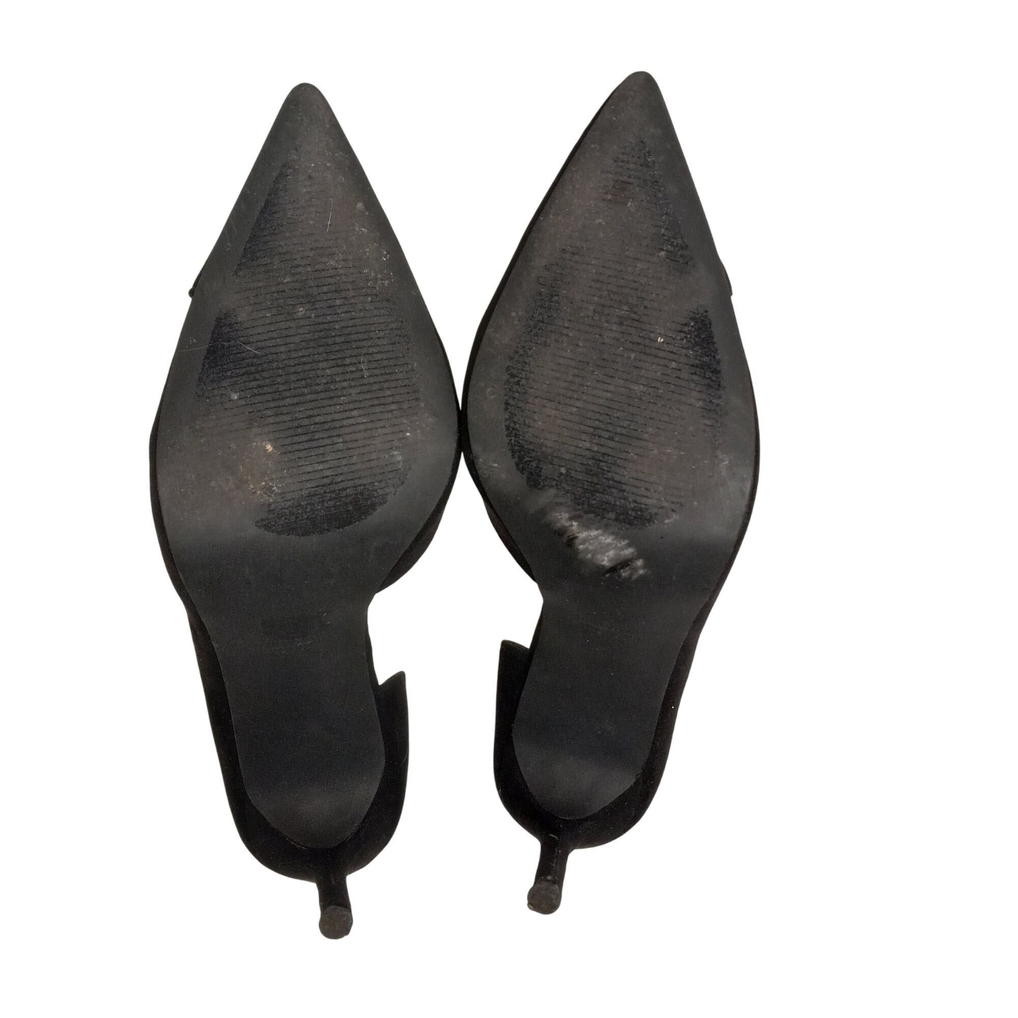Lulus Lulus Size 8 Womens D'Orsay Black Suede Pointed Toe Stiletto Size US 8 / IT 38 - 6 Thumbnail