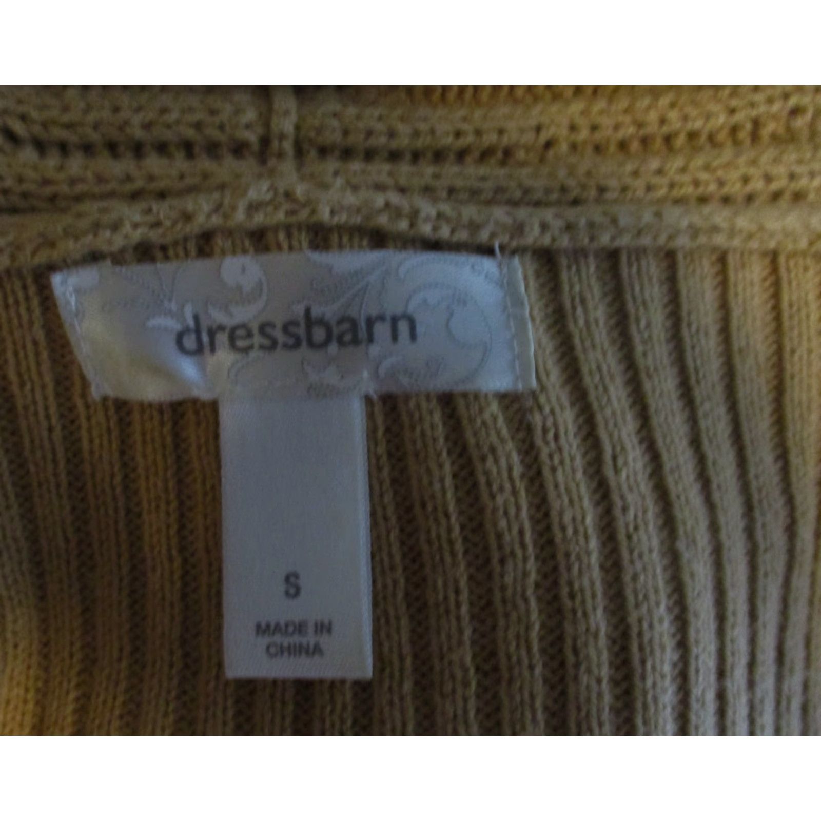 Vintage DRESSBARN Cardigan Tunic Sweater Women's S Tan Cotton Blend All Seasons Long Sleeve Casual Womens Size S / US 4 / IT 40 - 6 Thumbnail