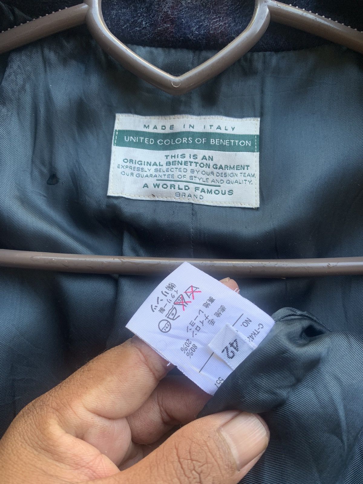 United Colors Of Benetton United Colors of Benettton Wool Winter Jacket Size US M / EU 48-50 / 2 - 10 Thumbnail