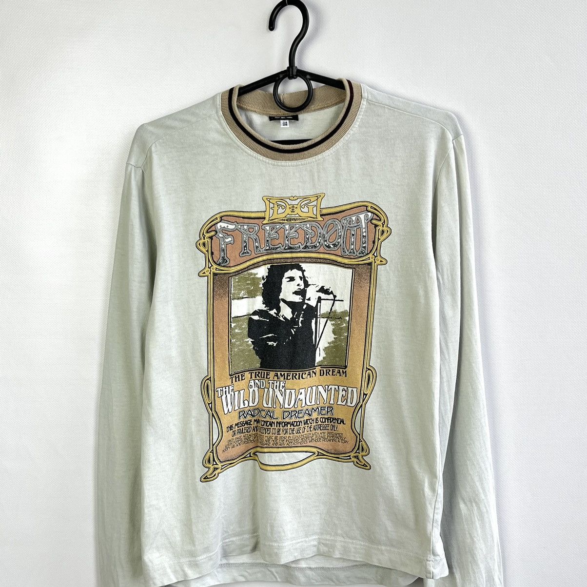 Dolce & Gabbana × Vintage 90s Dolce & Gabbana "Freedom" Long Sleeve Top Dg Size S / US 4 / IT 40 - 2 Thumbnail