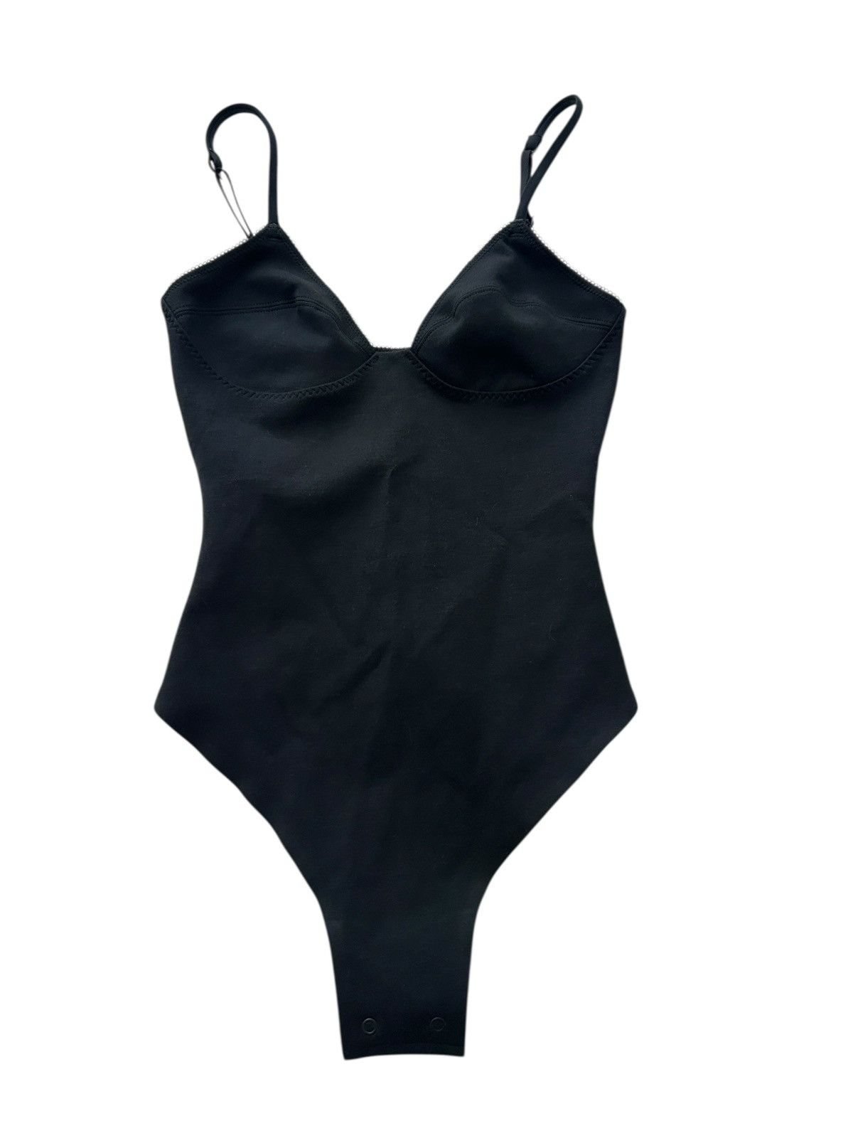 SKIMS Skims Cotton Shapewear Thong Bodysuit XXS Eclipse NWT Size XXS / US 00 / IT 34 - 9 Thumbnail