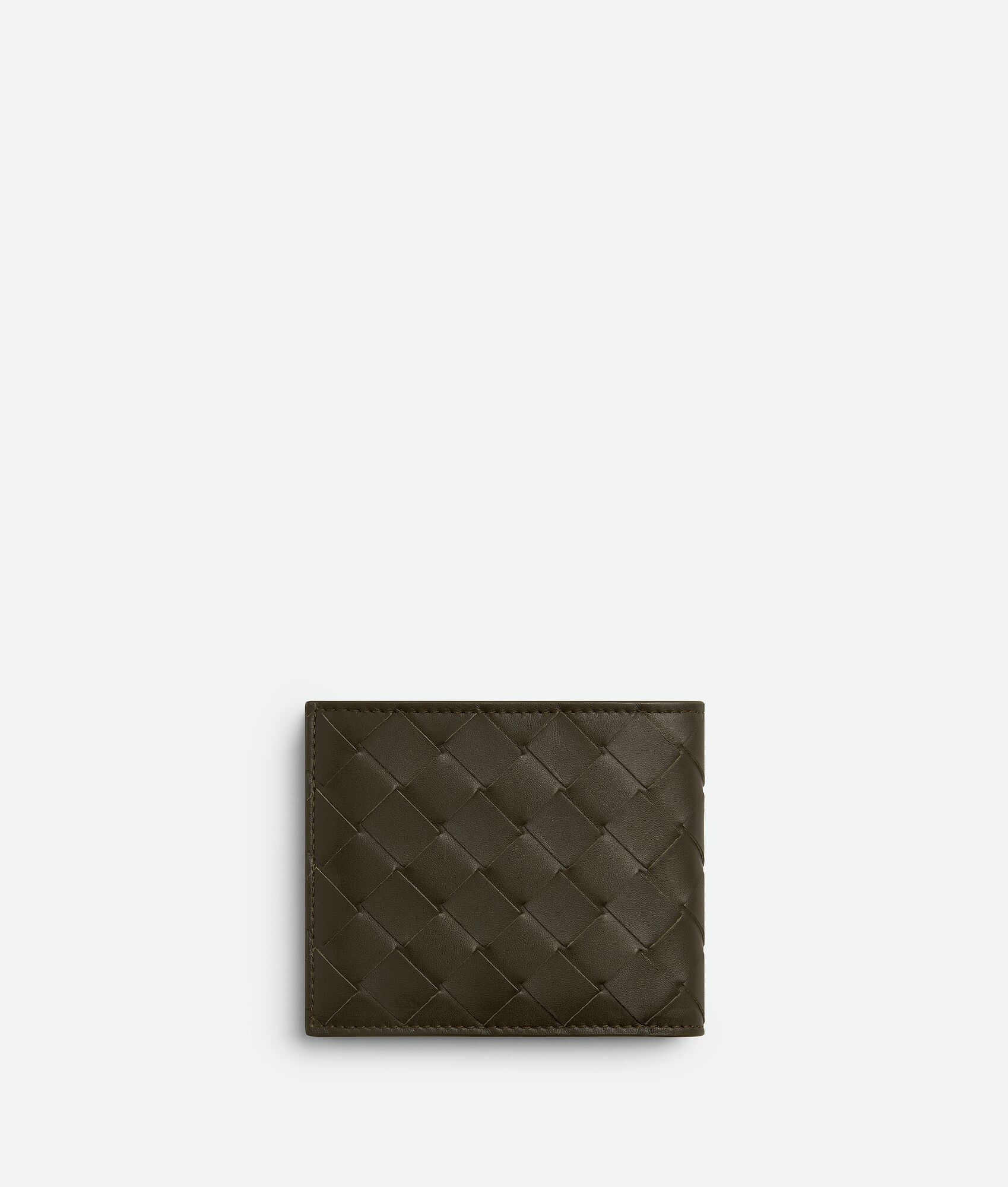 Bottega Veneta o1lf3ng10525 Size: OS / Intrecciato Bi-Fold Wallet in Kaki Size ONE SIZE - 3 Thumbnail