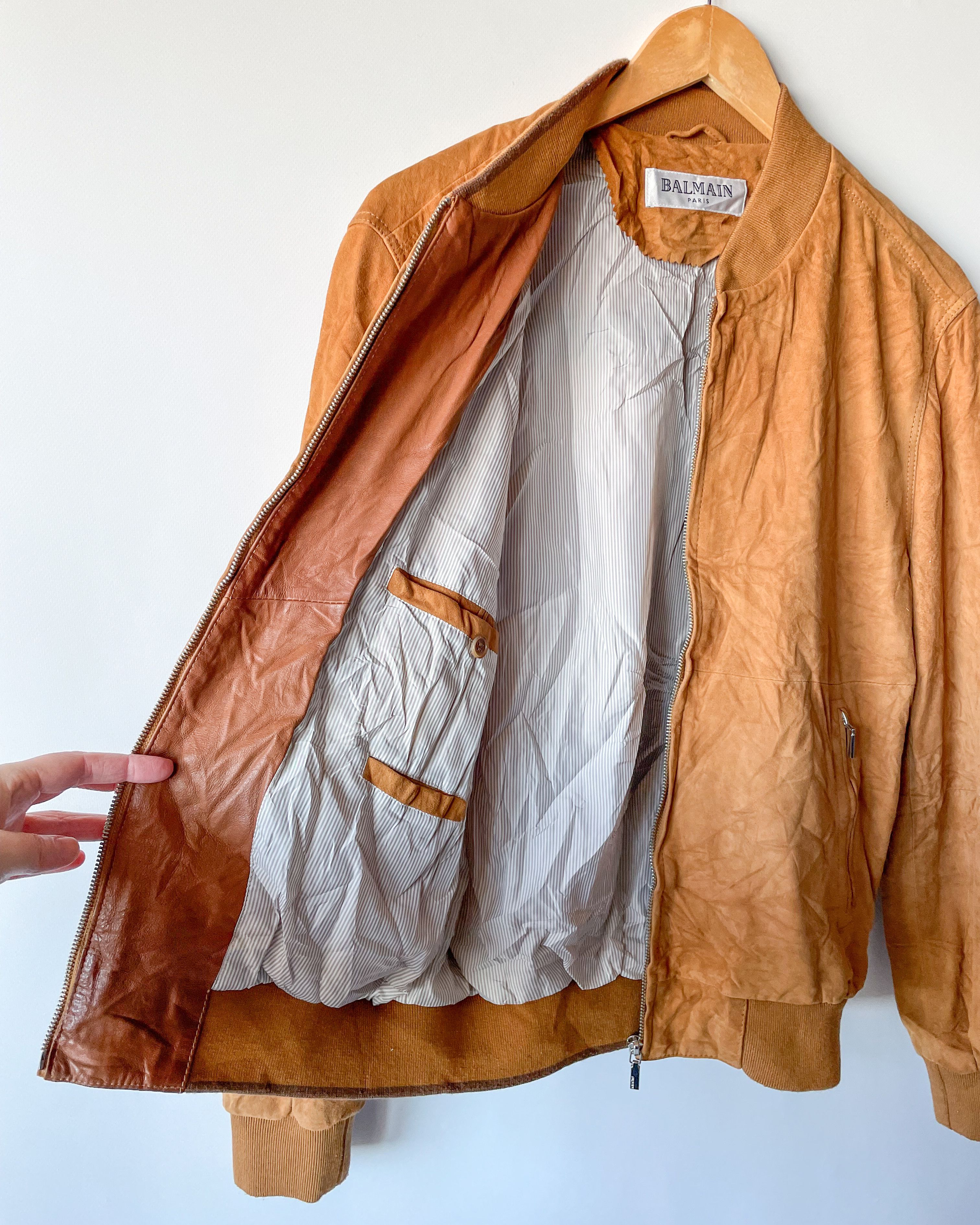 Balmain Balmain Suede Bomber Jacket Size US M / EU 48-50 / 2 - 7 Thumbnail