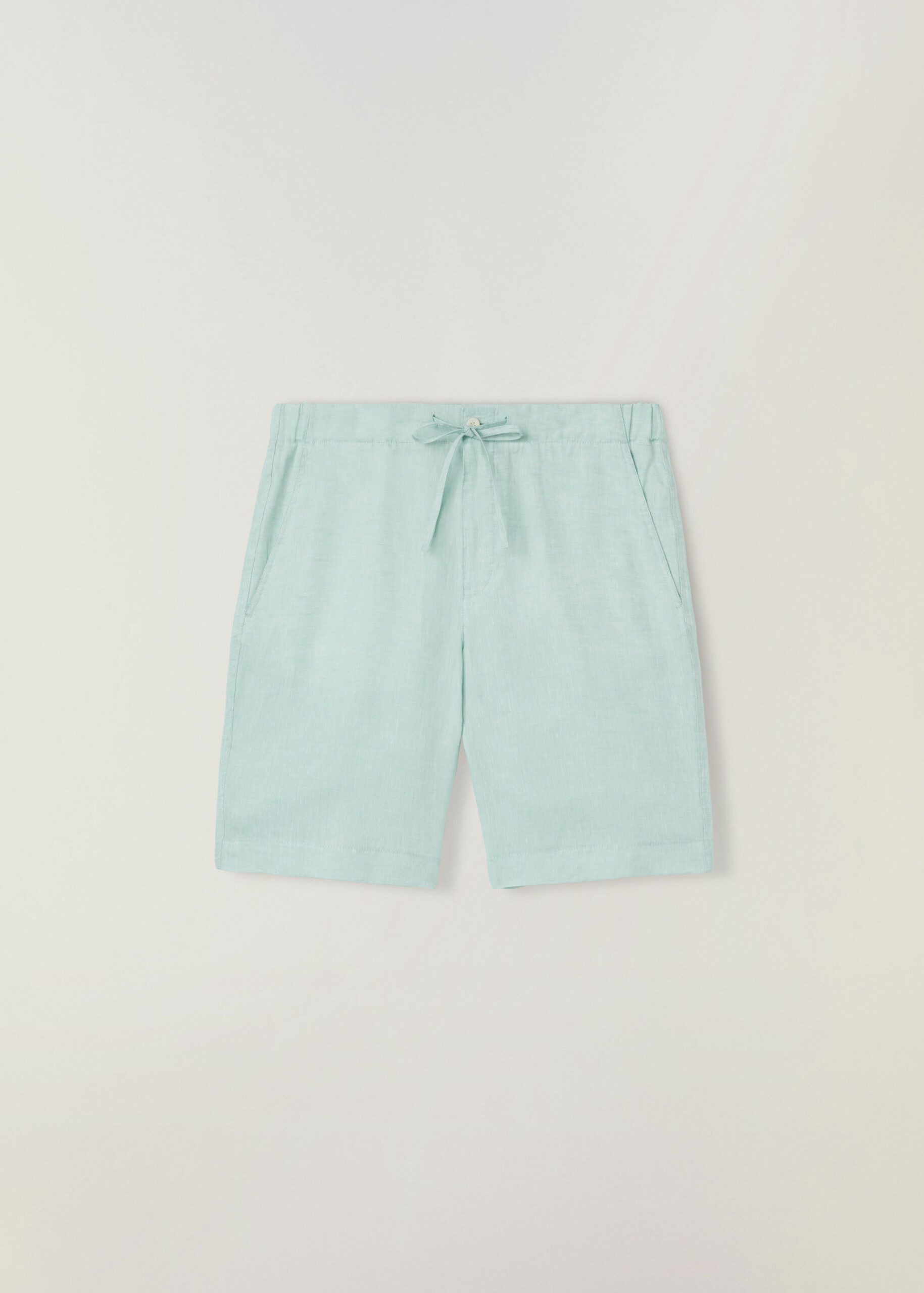 Loro Piana o1srvl11e1024 Bermuda Flat Shorts in Mint Blue Size US 34 / EU 50 - 1 Preview
