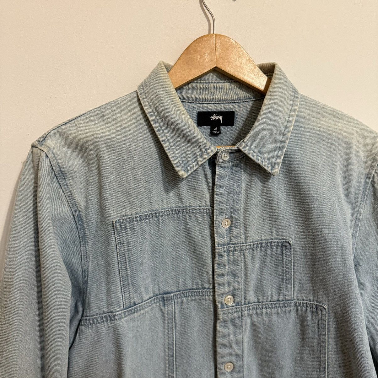 Stussy Stussy Core Design Denim Patchwork Shirt Size US M / EU 48-50 / 2 - 2 Thumbnail