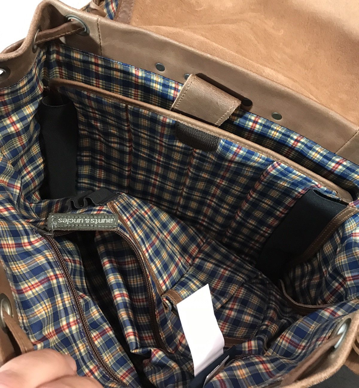 Designer × Leather Aunts & Uncles Leather Backpack rare Size ONE SIZE - 13 Thumbnail