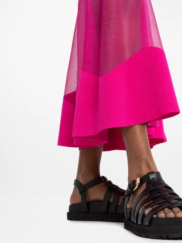 Alexander McQueen o1y0325 Maxi Skirt in Fuchsia Size 28" / US 6 / IT 42 - 4 Thumbnail
