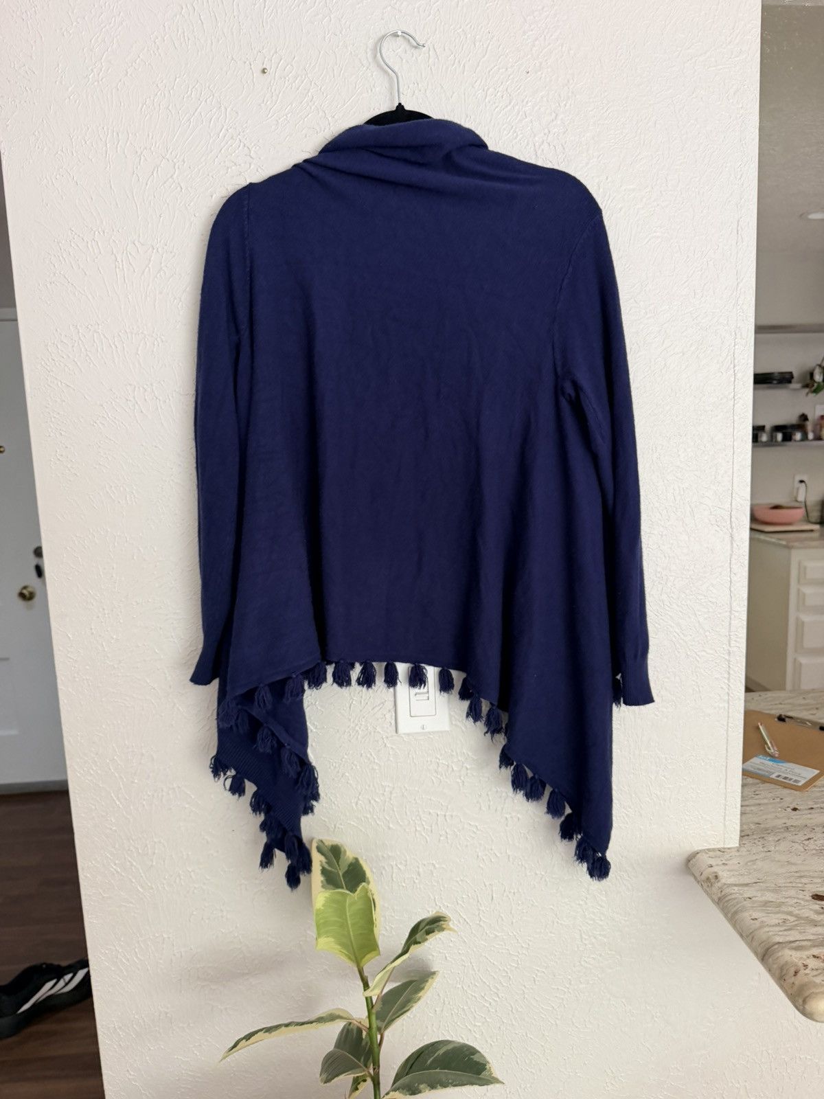 Oscar De La Renta Oscar de la Renta navy blue open front tassel sweater O/S Size M / US 6-8 / IT 42-44 - 8 Thumbnail