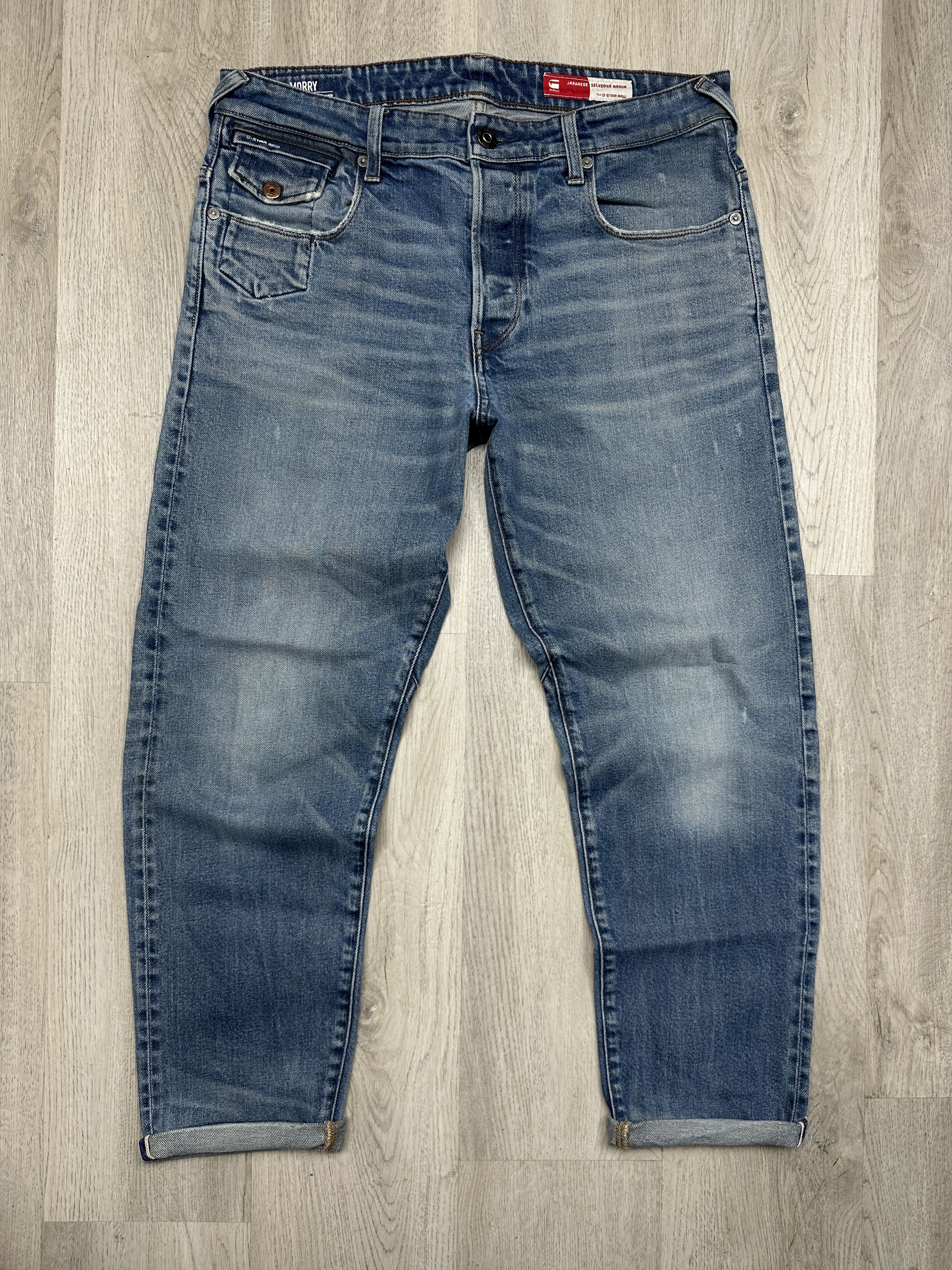 G-Star G Star Raw Morry Relaxed Japanese Selvege Denim Pants Jeans Size US 33 - 1 Thumbnail