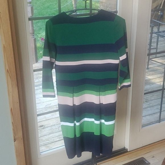 Ann Taylor Ann Taylor Colorblock Striped Knit Elegant 3/4 Sleeve Sz. SP Size S / US 4 / IT 40 - 8 Thumbnail