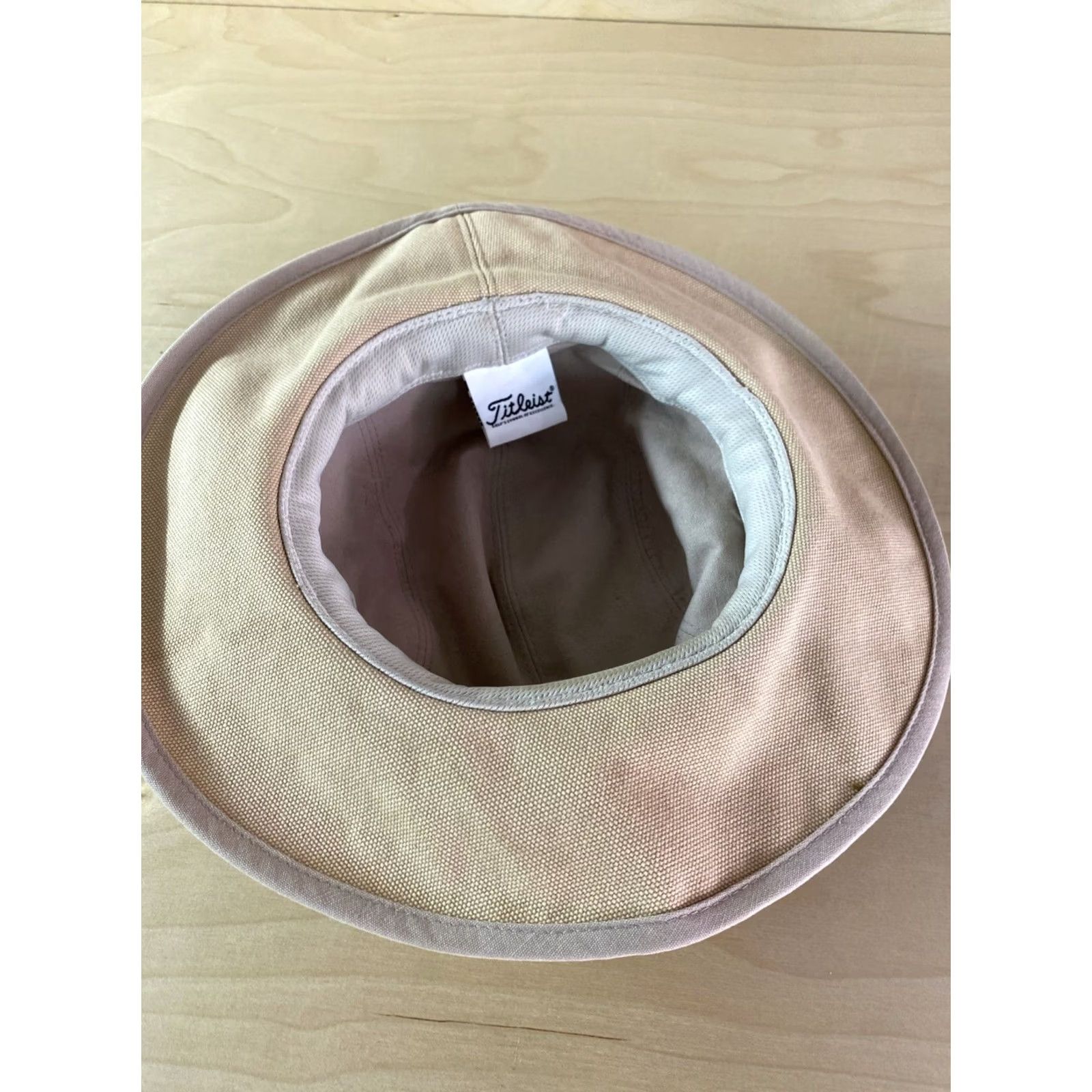 Titleist VINTAGE Titleist Womens Golf Visor Hat One Size Beige 100% Cotton Adjustable Summer Spring Girls Womens Size ONE SIZE - 3 Thumbnail