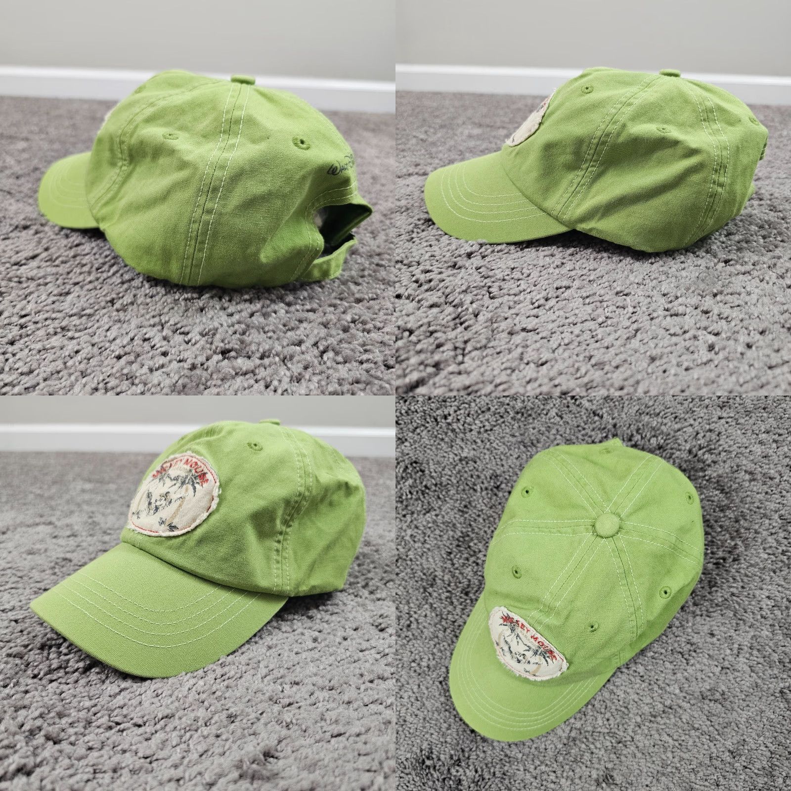 Disney Disney Mickey Cap Hat Baseball Cap Adult M Green Strap Back Walt Disney World Resort Mens Cap Size ONE SIZE - 8 Thumbnail