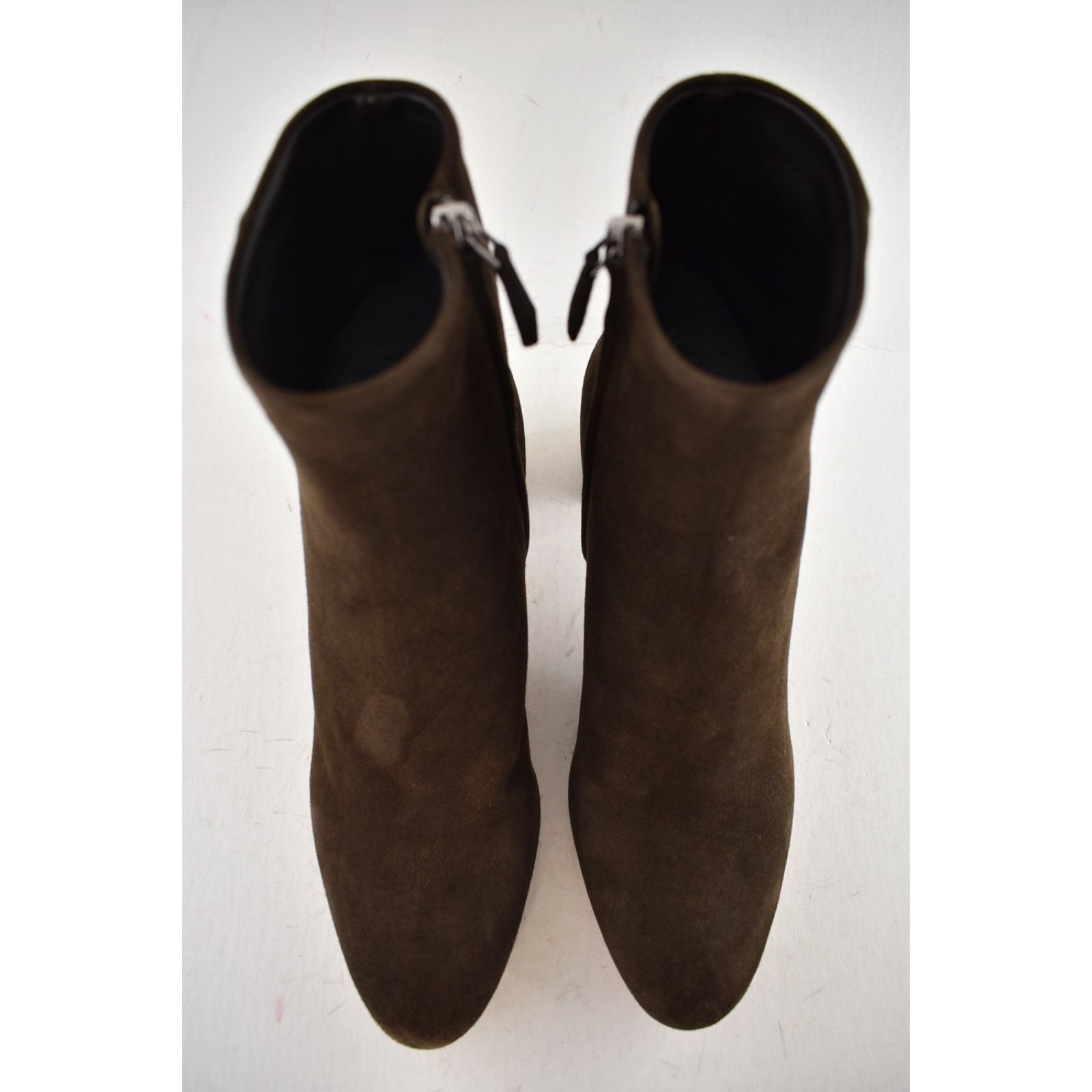 Prada Prada 55MM Moro Chocolate Brown Suede Logo Short Ankle Size US 7.5 / IT 37.5 - 10 Thumbnail