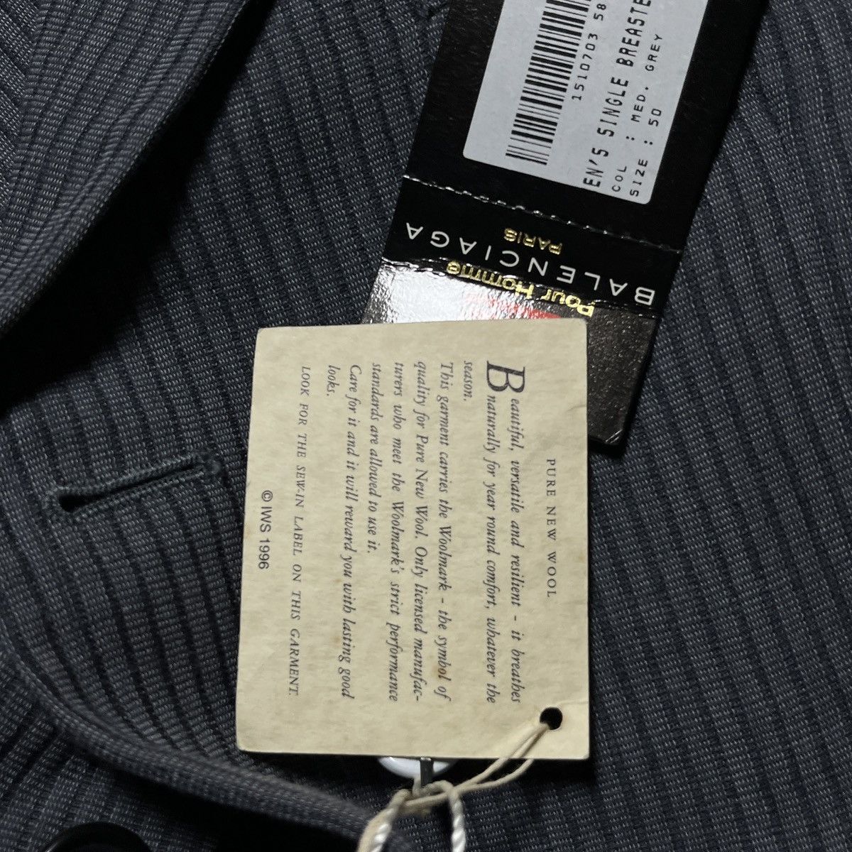Balenciaga Balenciaga Pinstripe Wool Blazer Size 50L - 5 Thumbnail