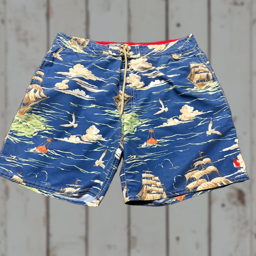 Polo Ralph Lauren Polo Ralph Lauren Swim Shorts Mens Trunks 36 Ships at Sea Multicolor Size US M / EU 48-50 / 2 - 1 Thumbnail