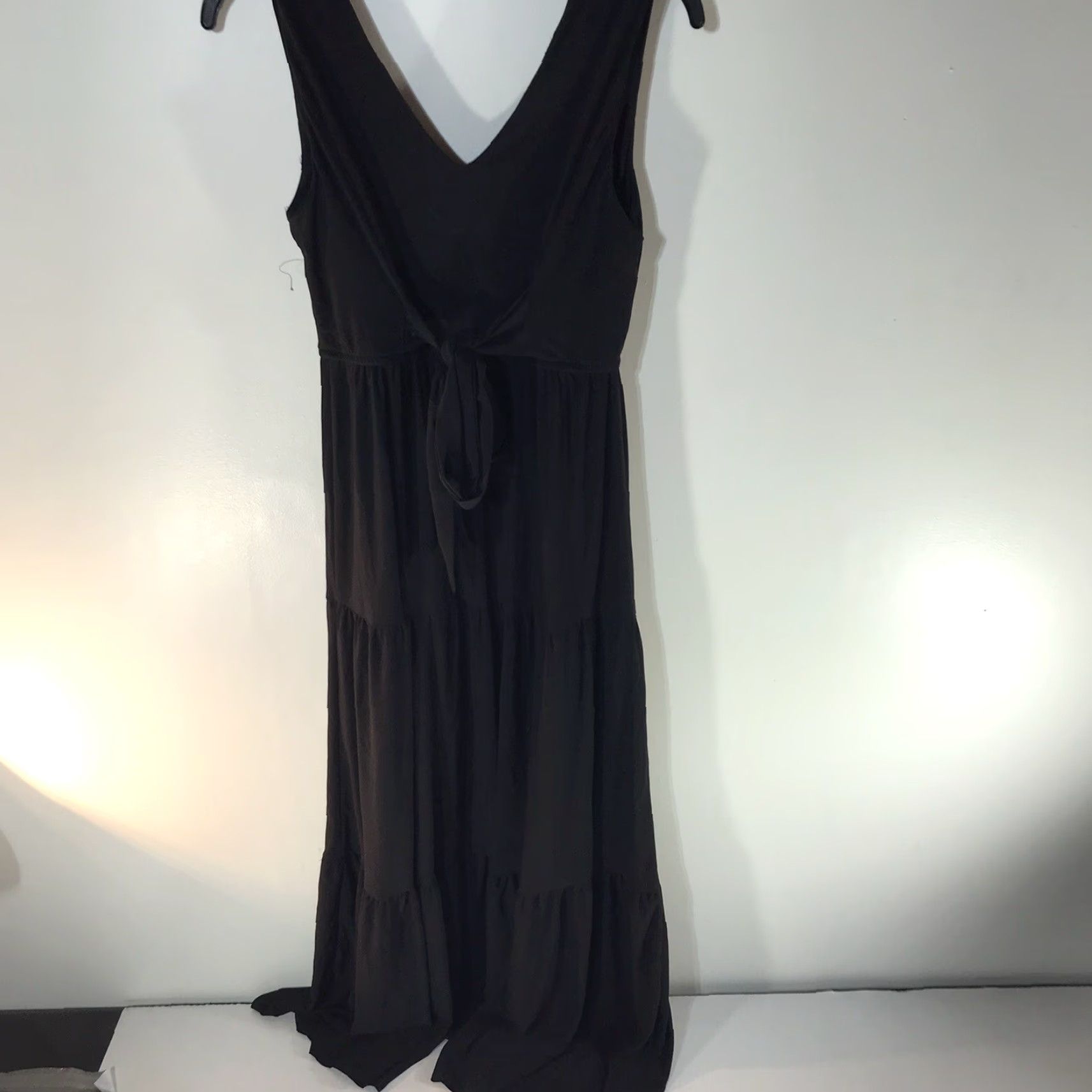 Vintage VINTAGE Emma & Michele Black Maxi Dress Womens Size S Sleeveless Ruffle Bow Modern Party/Cocktail Size S / US 4 / IT 40 - 2 Thumbnail