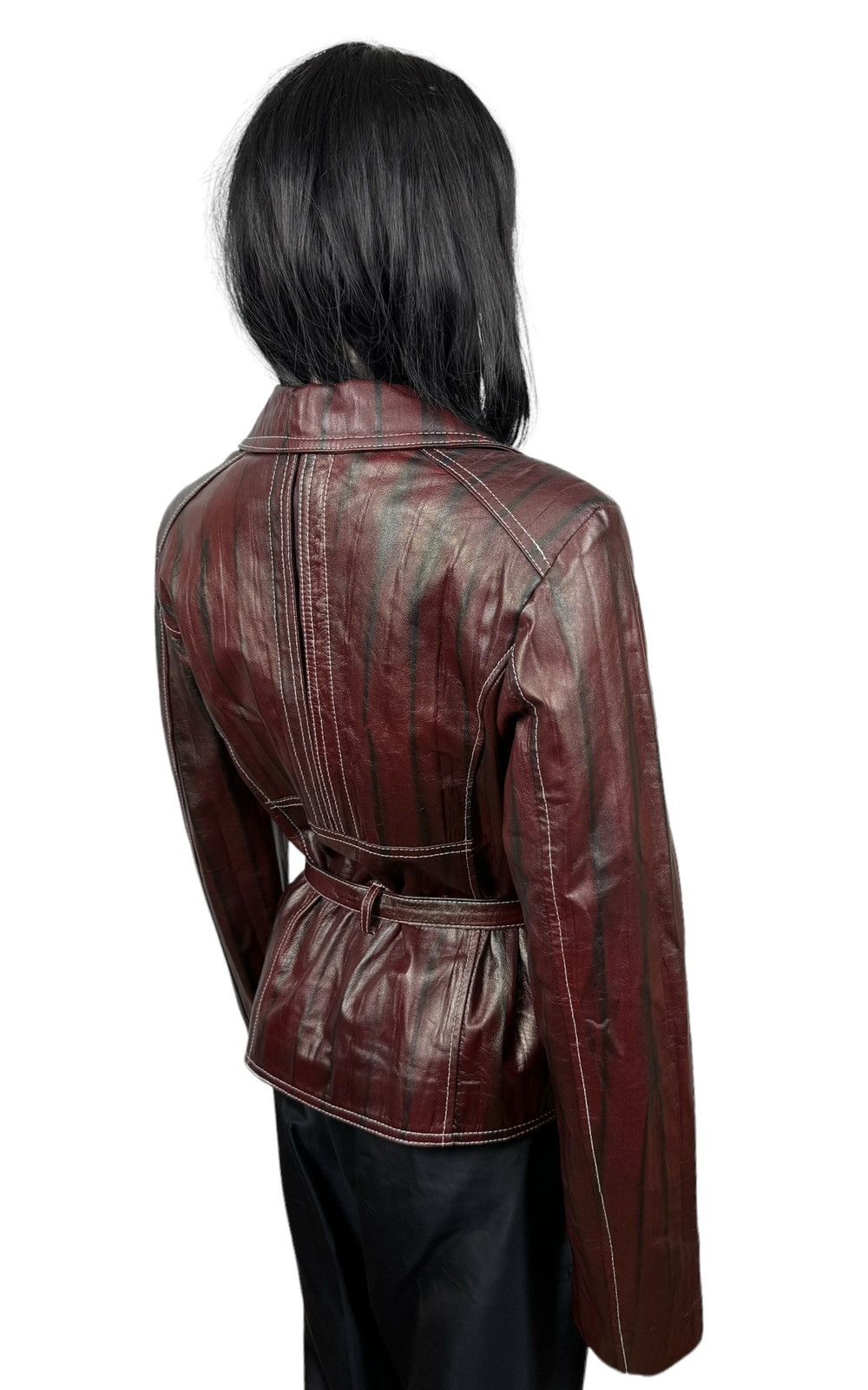Designer × Genuine Leather Ya&Ka Genuine Leather Jacket Belted size L Size L / US 10 / IT 46 - 9 Thumbnail
