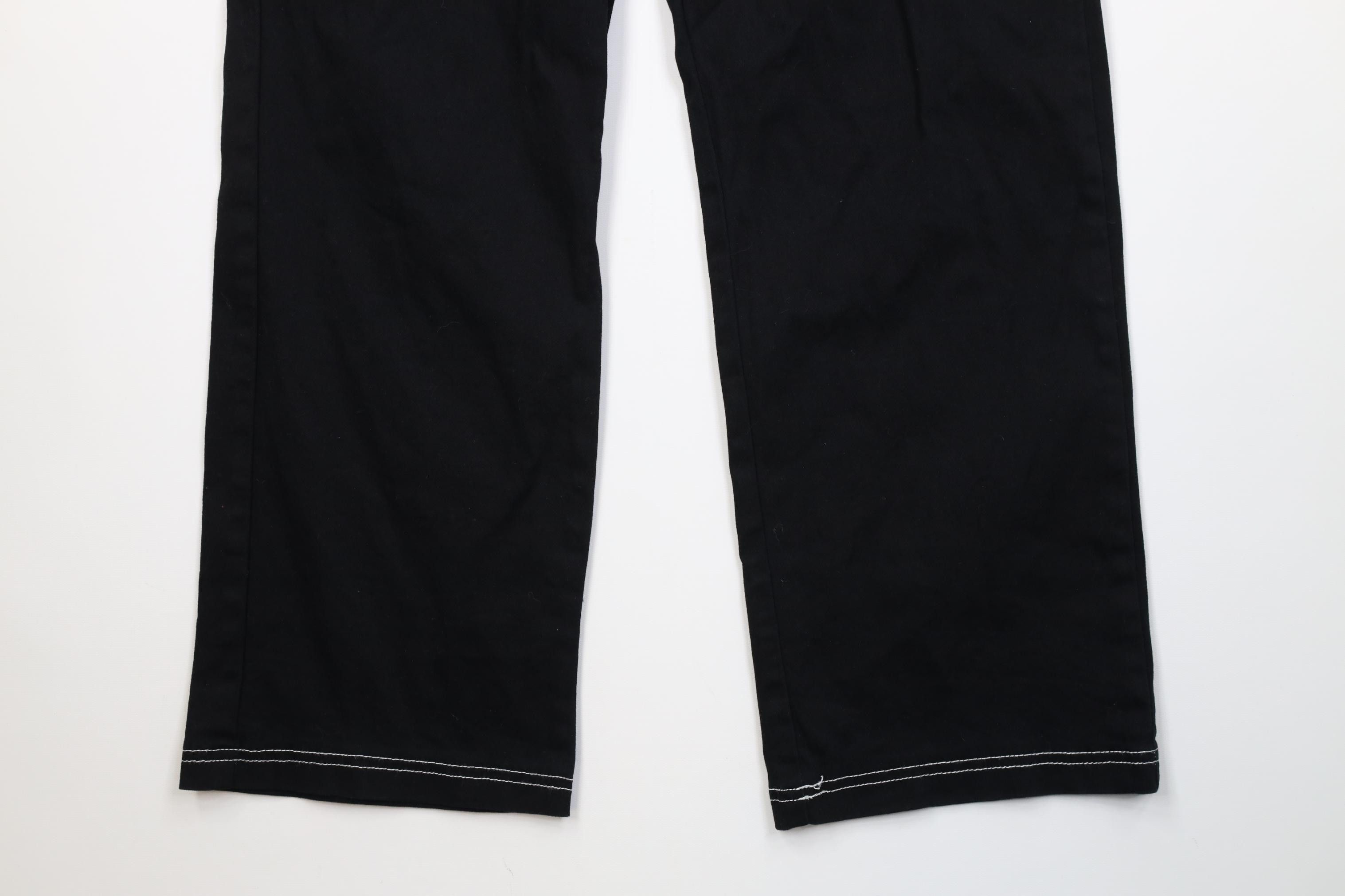 Vintage Vintage 90s Y2K Babydoll Goth Wide Leg Cargo Jeans Black Size 32" / US 10 / IT 46 - 4 Thumbnail