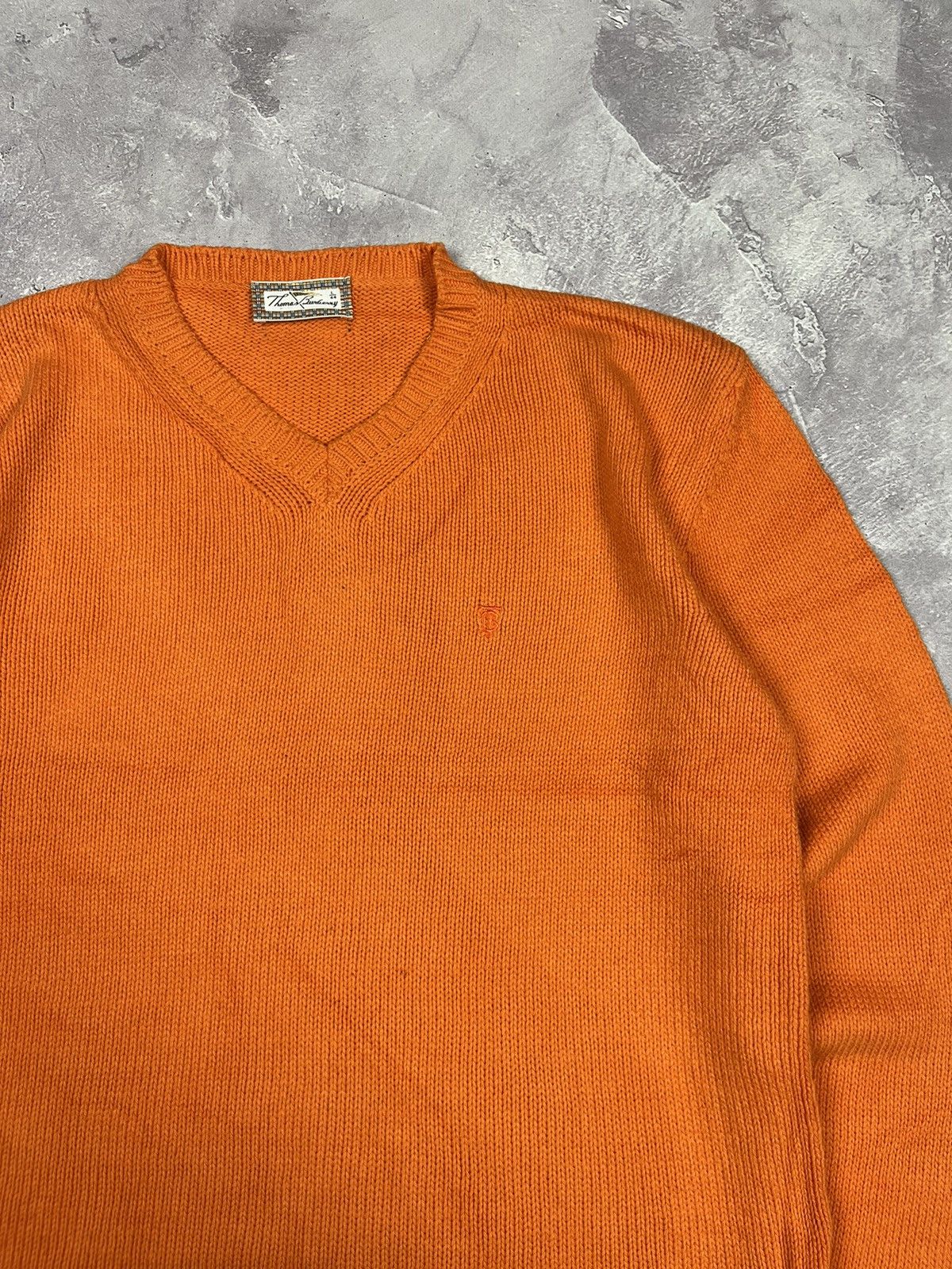 Burberry Thomas Burberry Vintage Light Knitted Sweater Orange Size L Size L / US 10 / IT 46 - 3 Thumbnail