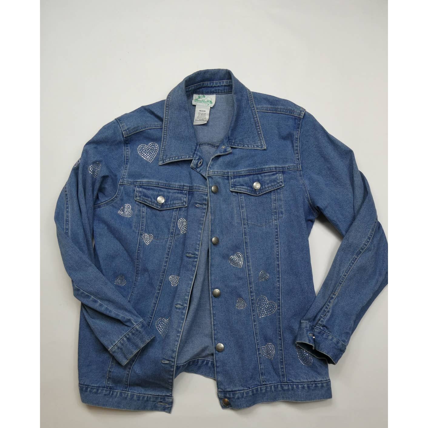 Other QUACKER FACTORY denim jacket with hearts, medium, NEW Size M / US 6-8 / IT 42-44 - 1 Thumbnail