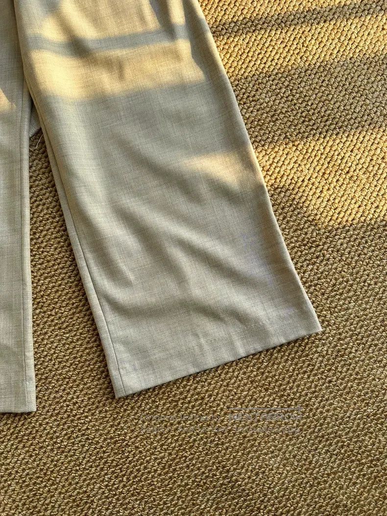 Hermes Hermes Wool Casual Notched Cuff Trousers, Women's, Beige G Size 24" / US 00 / IT 34 - 3 Thumbnail