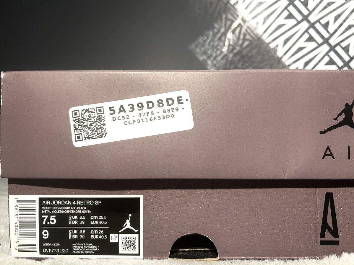 Jordan Brand × New Balance × Nike Air Jordan 4 A Ma Maniere Size US 7.5 / EU 40-41 - 8 Thumbnail