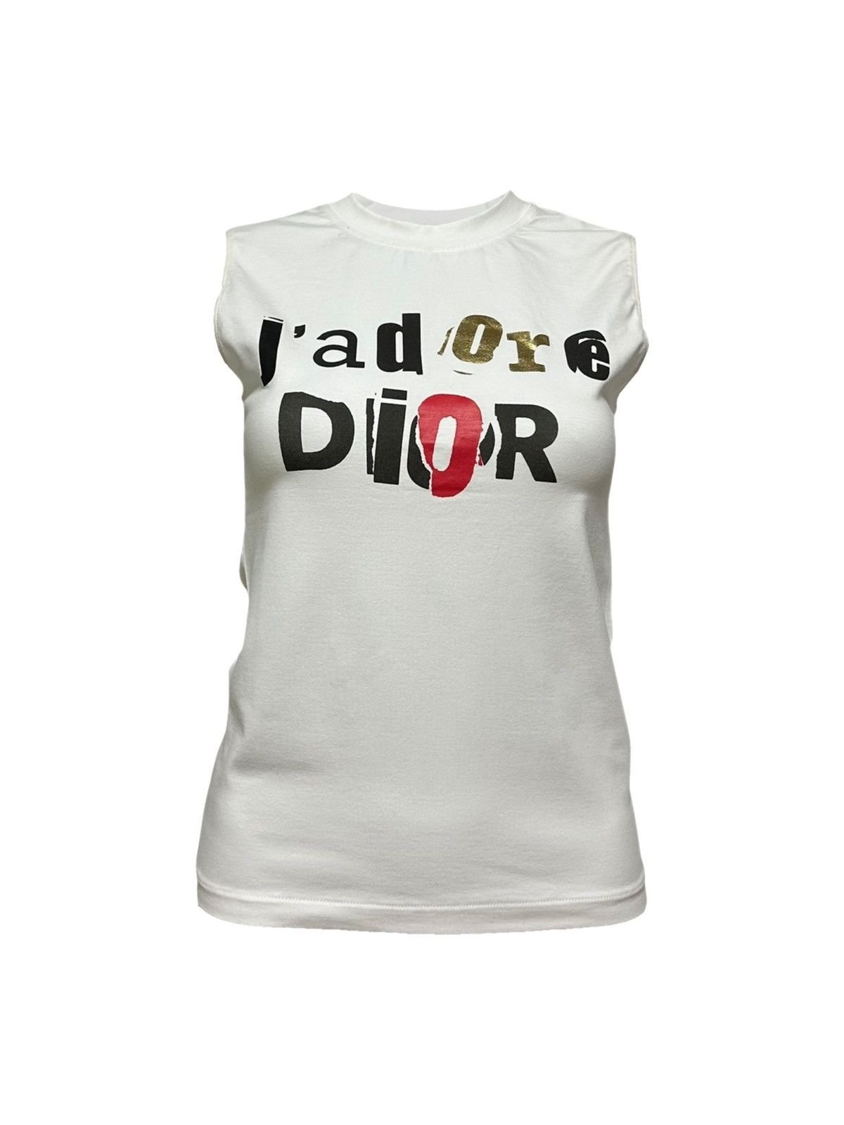 Dior CHRISTIAN DIOR S/S 2003 "J'ADORE DIOR" Vintage Logo Tank Top Size S / US 4 / IT 40 - 1 Thumbnail