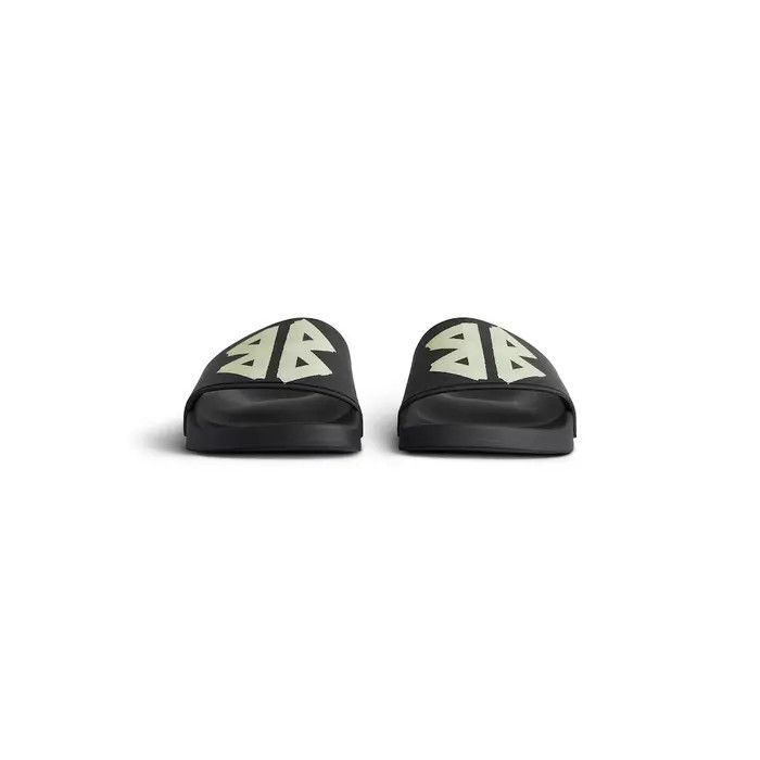 Balenciaga o1w1db10526 Pool Slide Sandals in Black Size US 12 / IT 42 - 3 Thumbnail