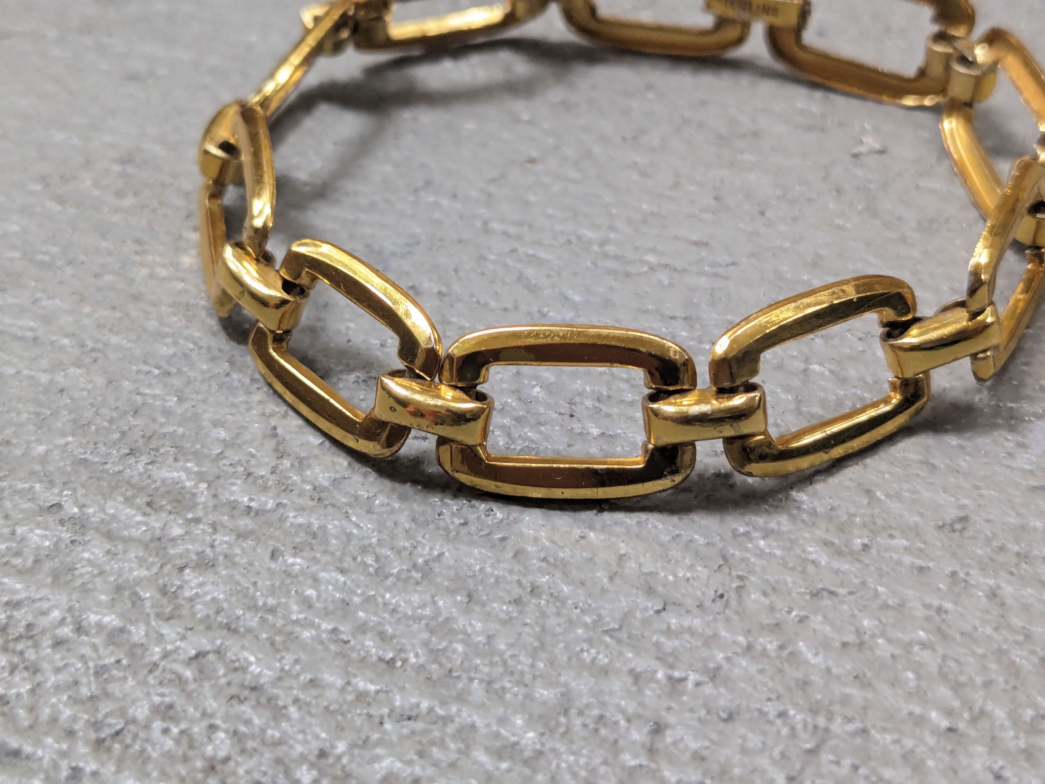 Jewelry × Vintage Vintage Sterling Silver Bracelet Gold Plated 7.25" Size ONE SIZE - 2 Thumbnail