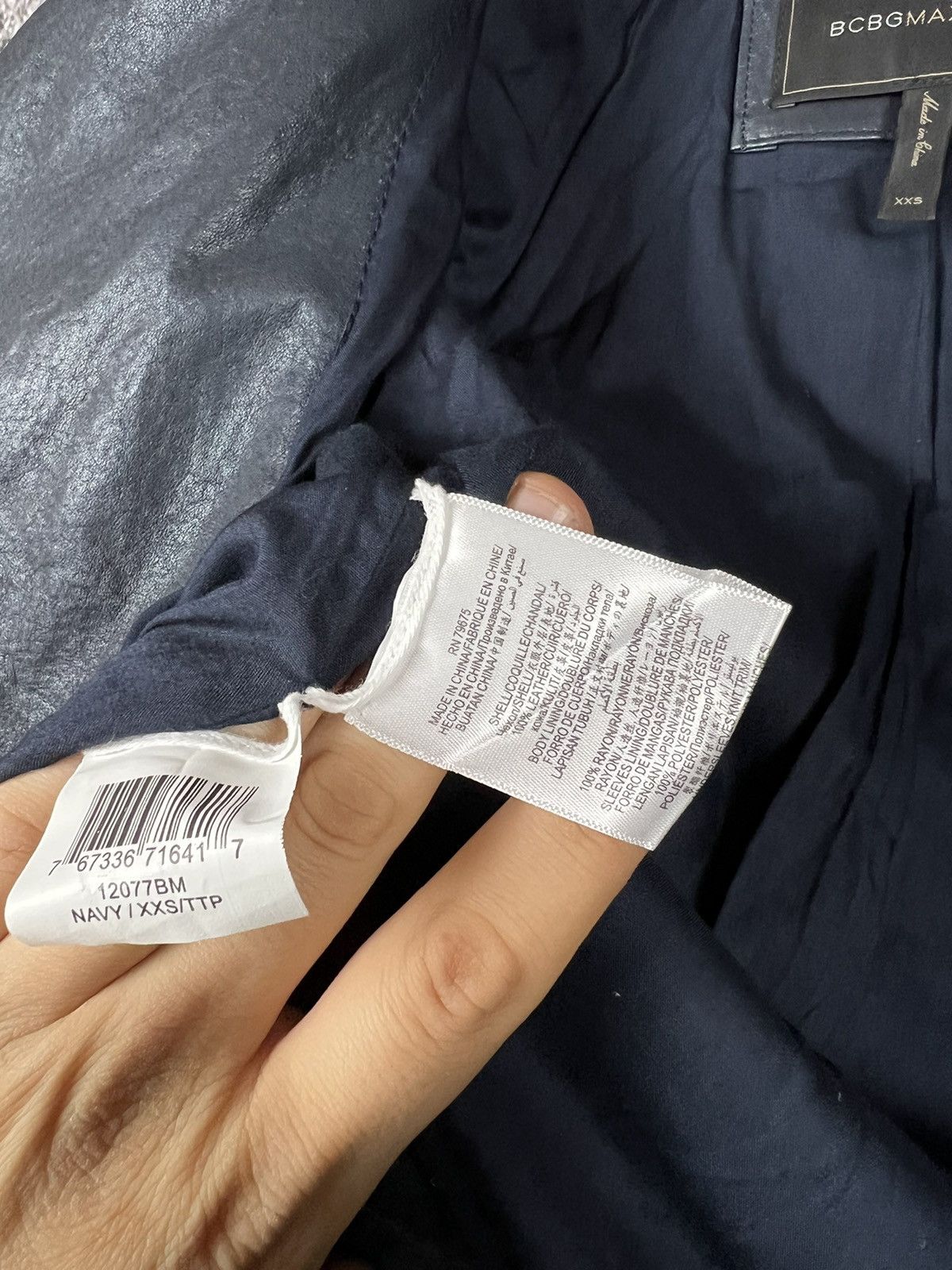 Bcbgmaxazria × If Six Was Nine × Japanese Brand RO Leather biker Asymetric Jacket bcbg zip vintage Size S / US 4 / IT 40 - 10 Thumbnail