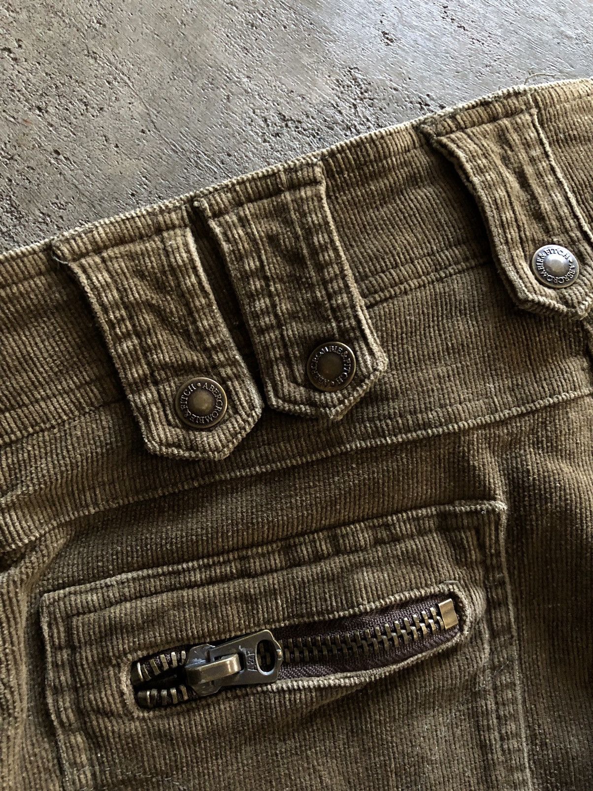 If Six Was Nine JAPANESE ABERCROMBIE & FITCH CORDU CARGO PANTS FLARED Size US 30 / EU 46 - 9 Thumbnail