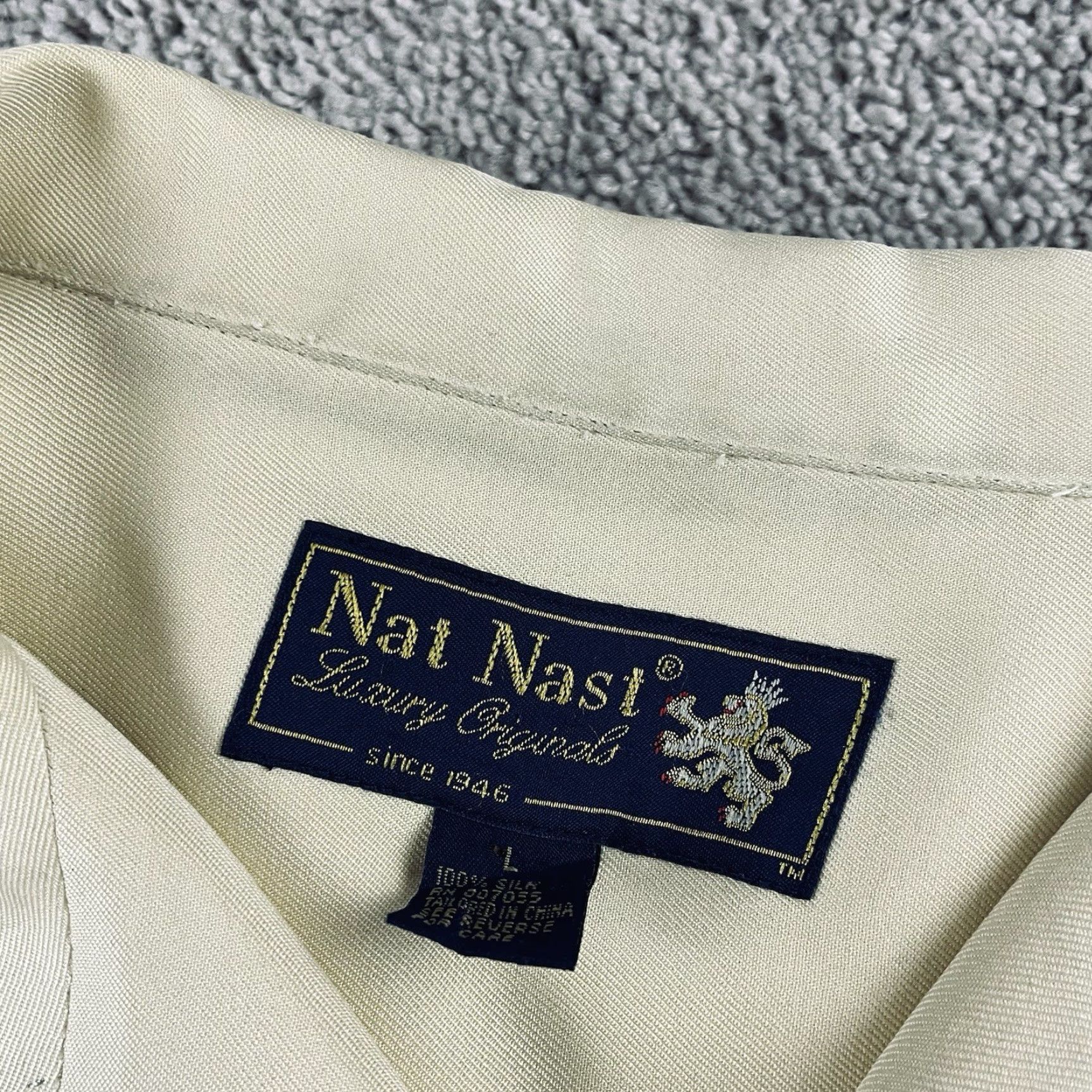 Nat Nast VINTAGE Nat Nast Silk Shirt Men’s Large Bowling Button Up 90s D38 Mens Size US L / EU 52-54 / 3 - 4 Thumbnail