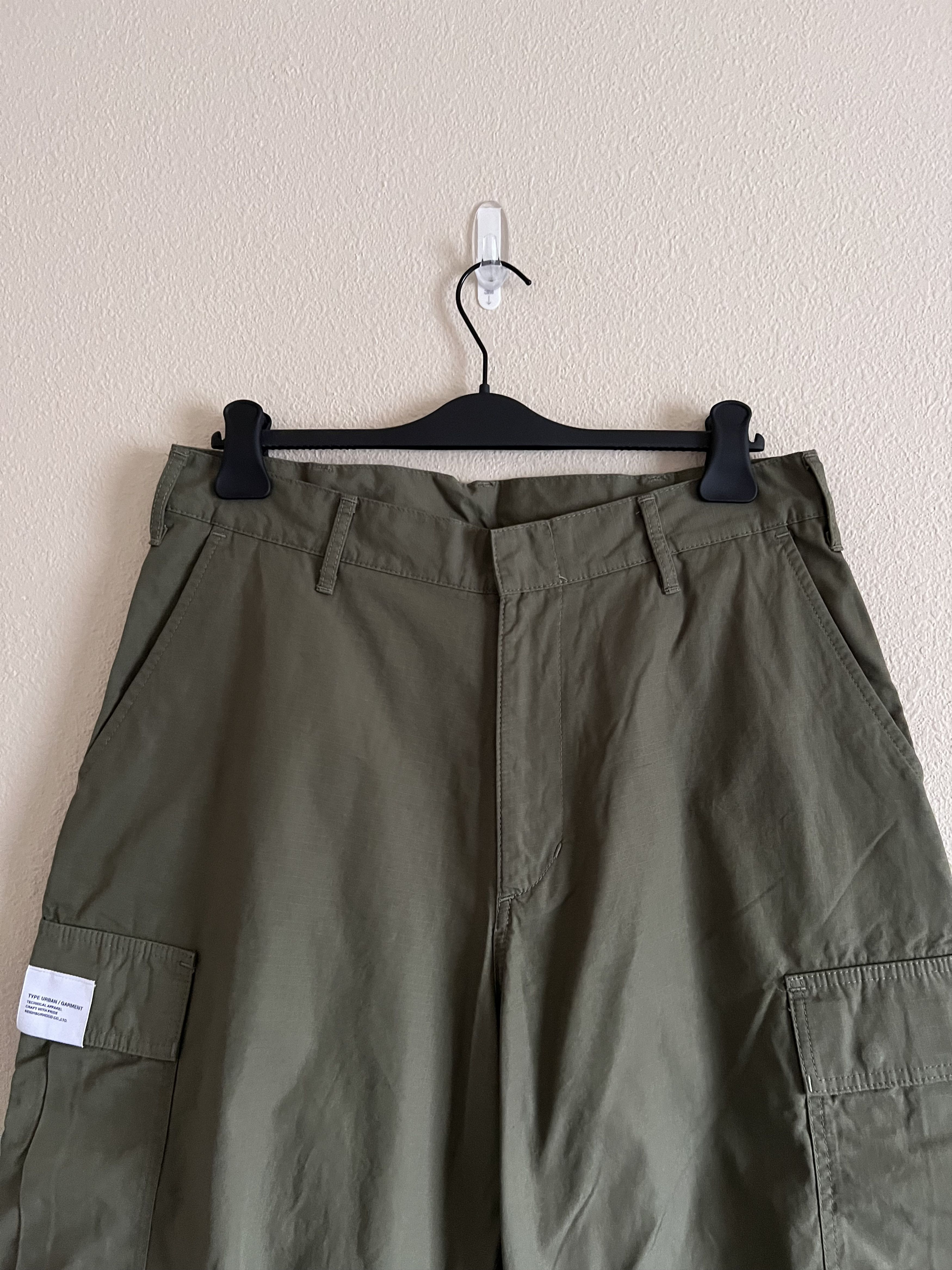 Neighborhood Neighborhood Wide Leg Cargo Pants in Olive Green Size US 33 - 2 Thumbnail