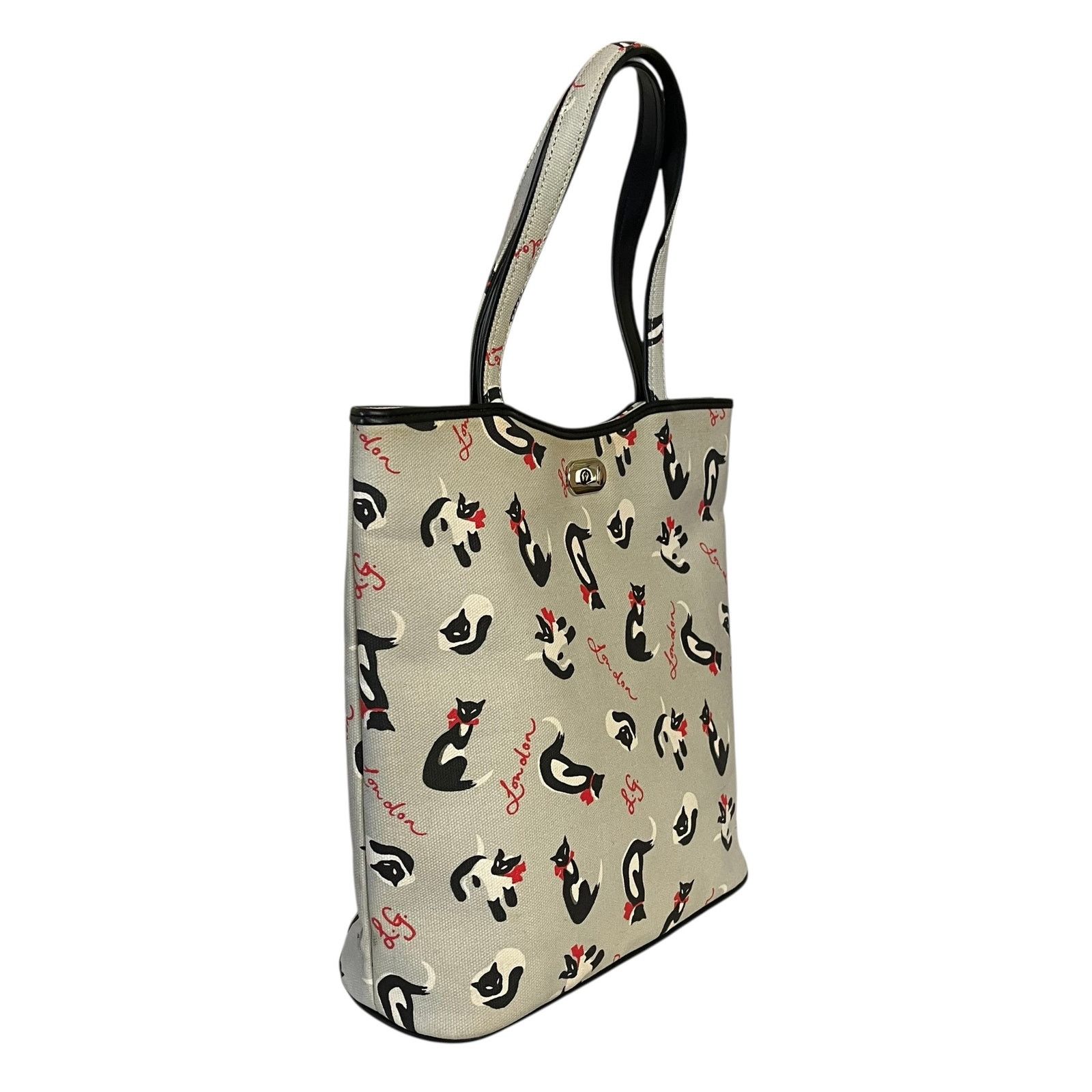 Vintage Vintage Y2K Lulu Guinness London Siamese Cat Gray Tote Bag Size ONE SIZE - 8 Thumbnail
