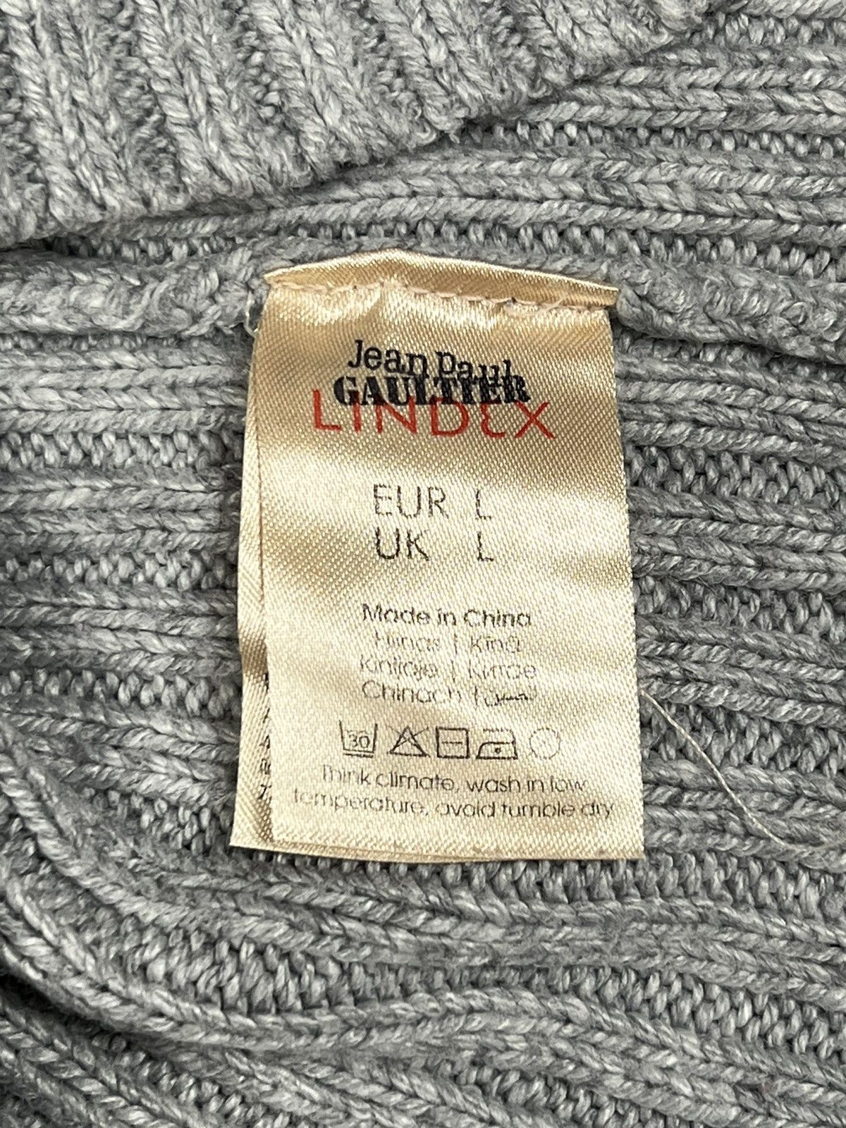 Jean Paul Gaultier Jean Paul Gaultier x Lindex turtleneck zipper grey high neck Size L / US 10 / IT 46 - 14 Thumbnail