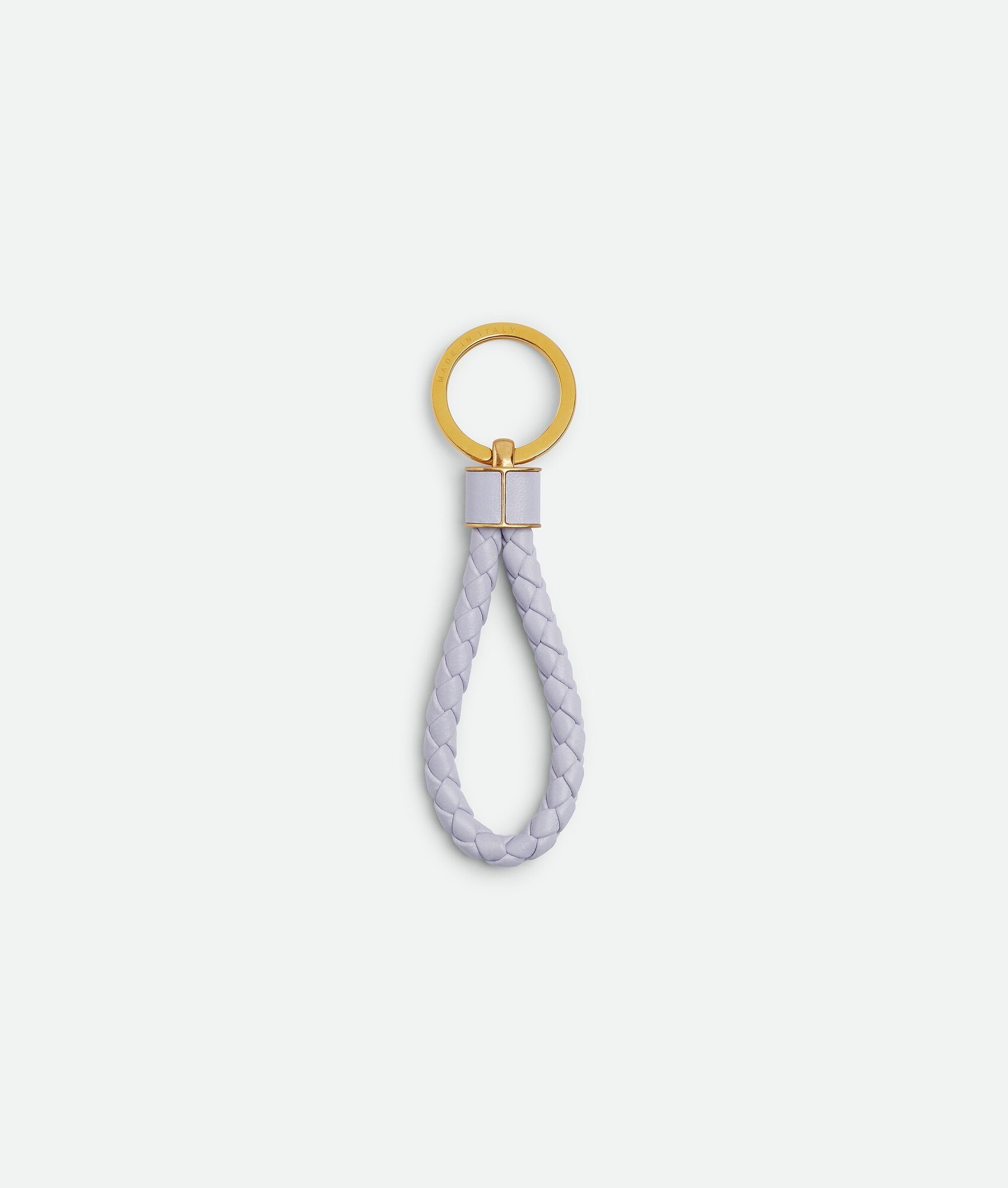 Bottega Veneta o1n1vont0125 Size: OS / Intreccio Key Ring in Oyster Size ONE SIZE - 1 Thumbnail
