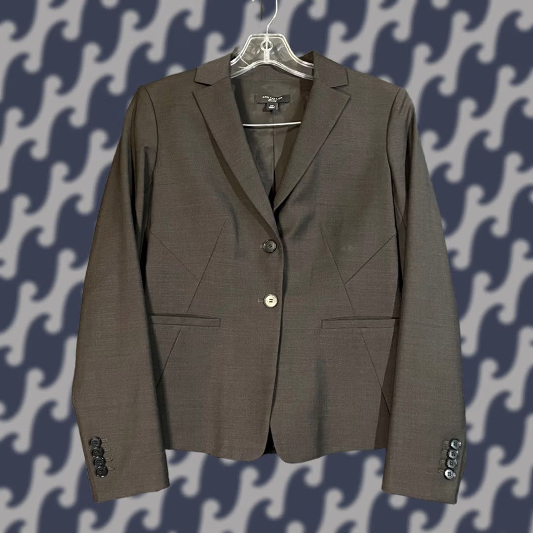Ann Taylor Ann Taylor Petite Blazer Jacket 2P Black Virgin Wool Single Button Office Women Size XS / US 0-2 / IT 36-38 - 1 Thumbnail