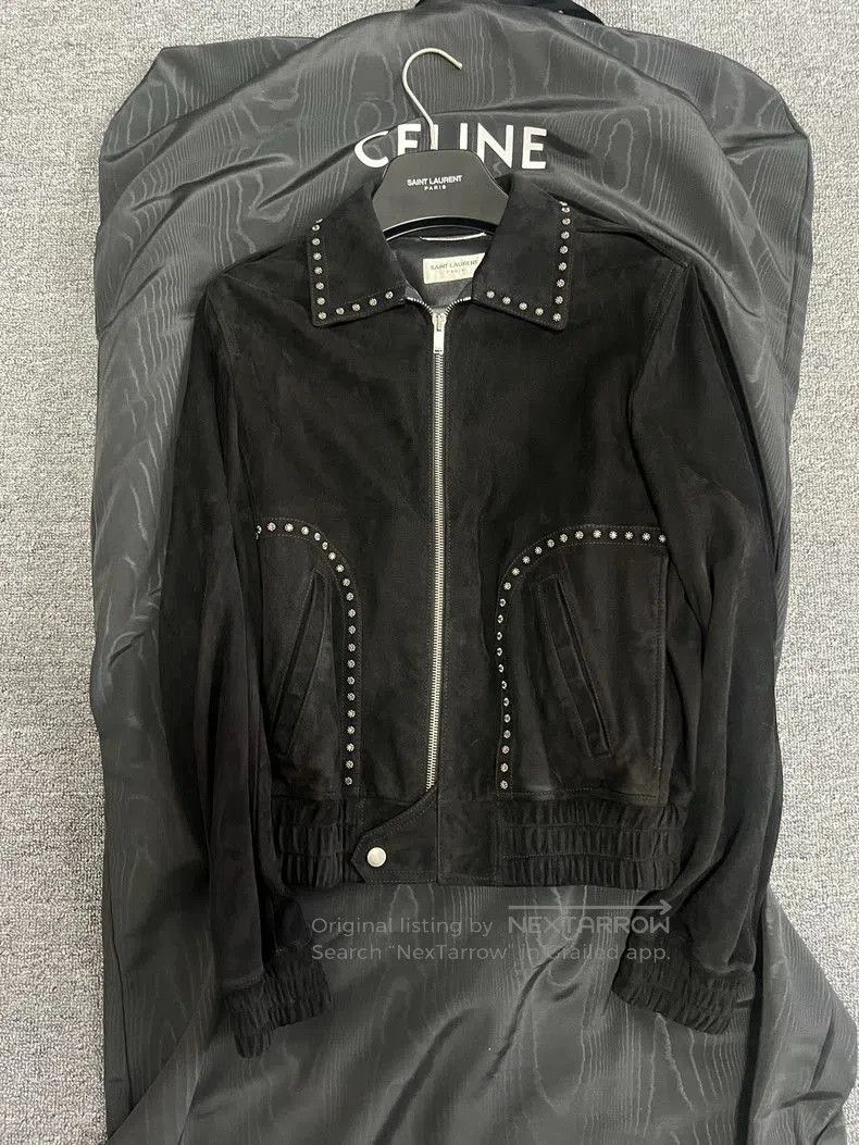 Saint Laurent Paris YSL Black Leather Jacket with Studs. Size US XS / EU 42 / 0 - 1 Thumbnail