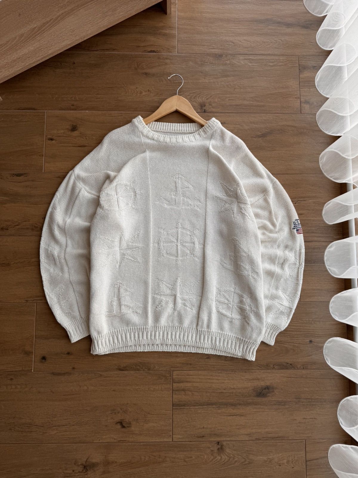 Gant × Vintage Vintage Gant USA Sea Pattern Anchor Fisherman Knitwear Sweat Size US XL / EU 56 / 4 - 1 Thumbnail