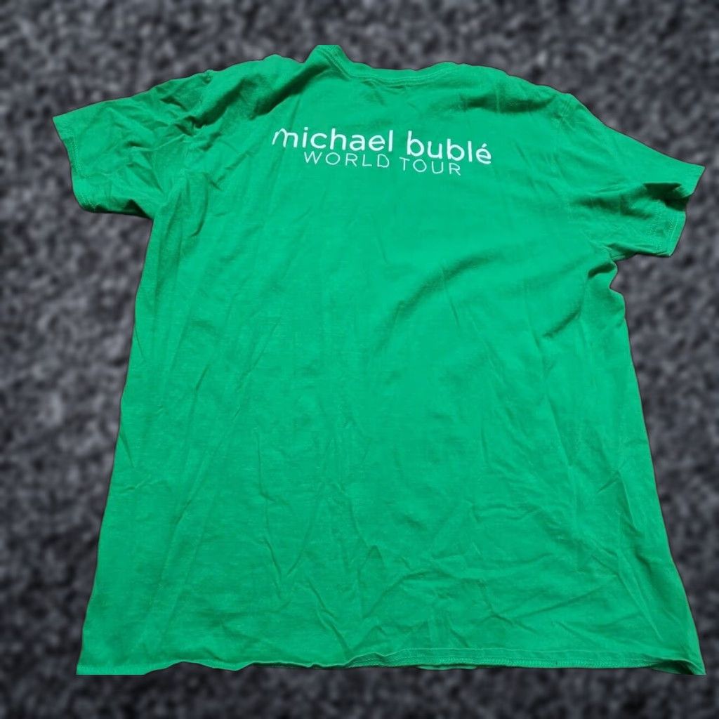 Vintage VINTAGE Rare Mens L Michael Buble World Tour Local Crew Employee T Shirt Double Sided Size US L / EU 52-54 / 3 - 1 Thumbnail