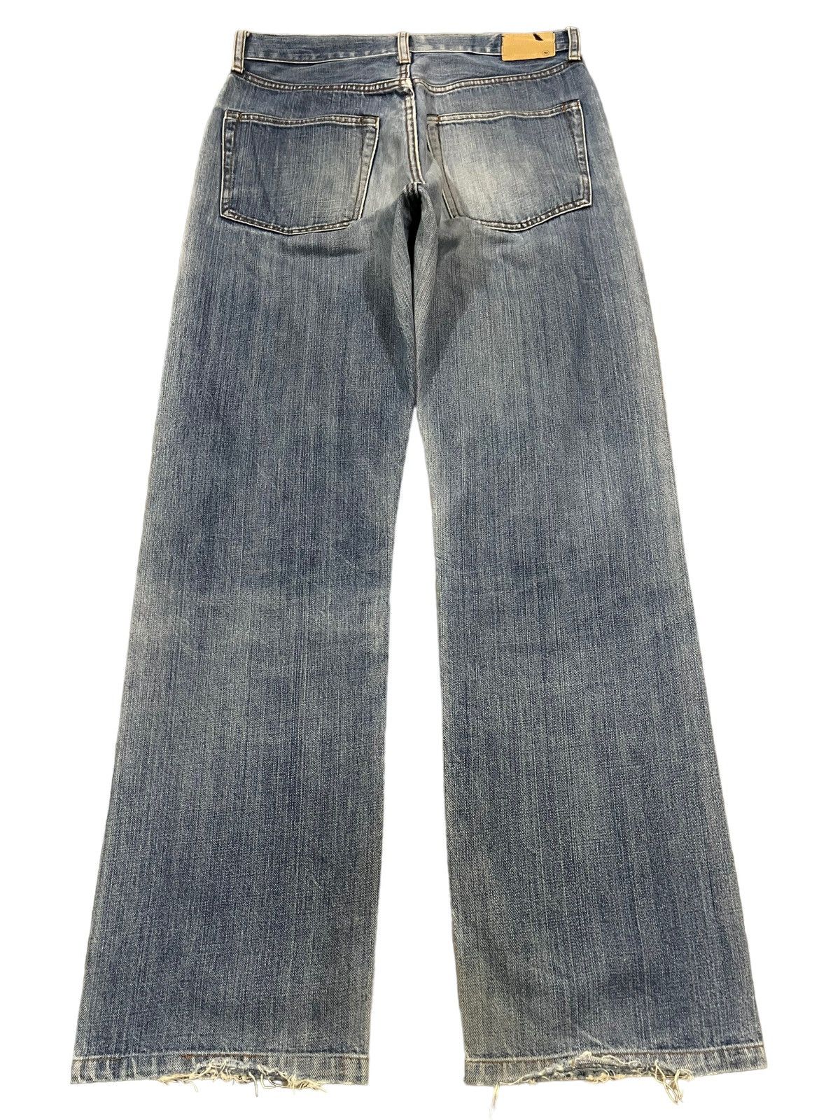 Uniqlo Vintage Japanese Uniqlo Blue Wash Distressed Baggy Jeans Size US 30 / EU 46 - 3 Thumbnail